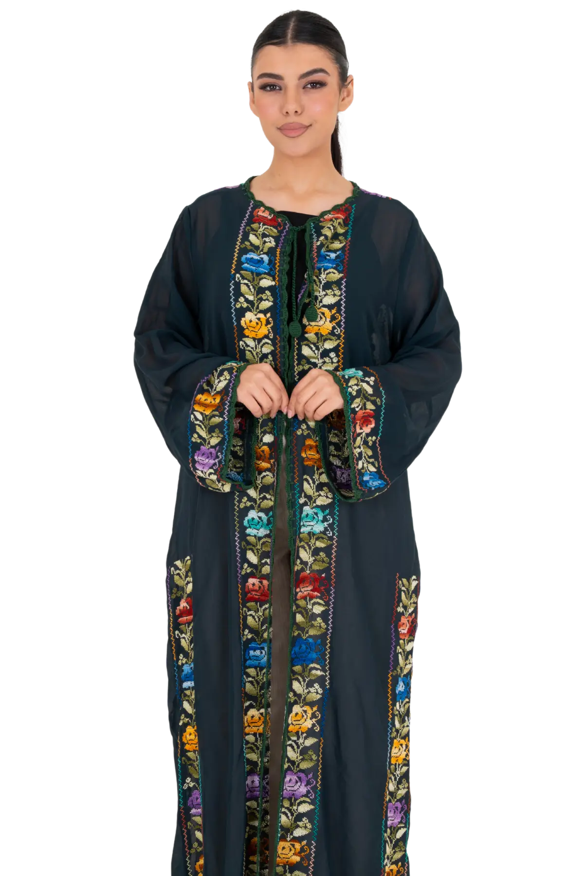 Hand-Embroidered greenly Bisht