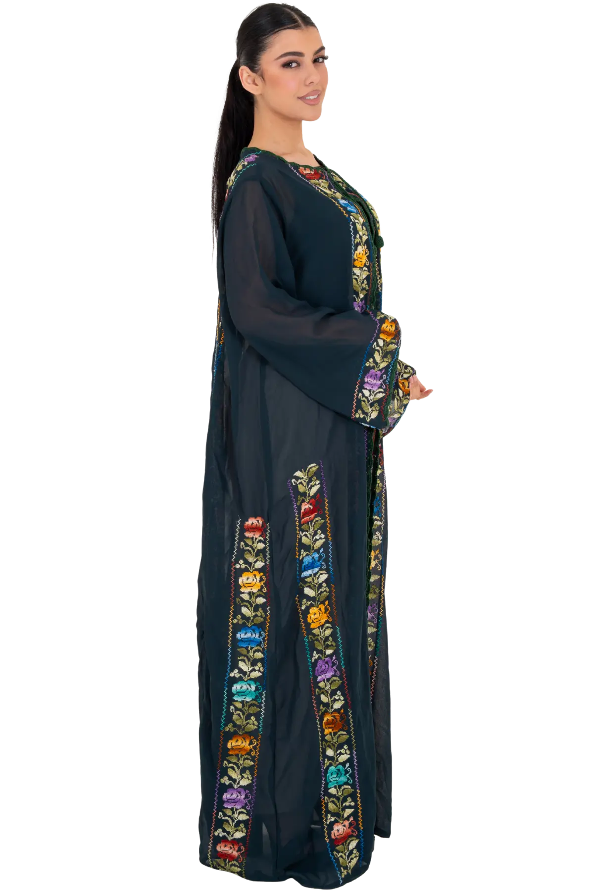 Hand-Embroidered greenly Bisht