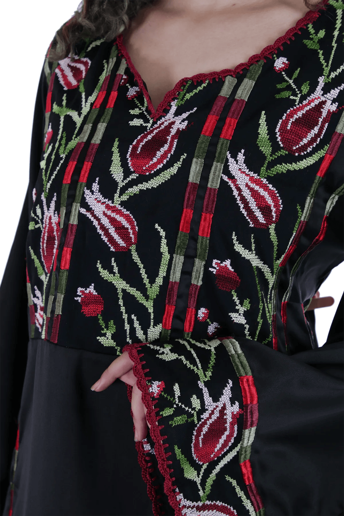 Hand-embroidered Thoub