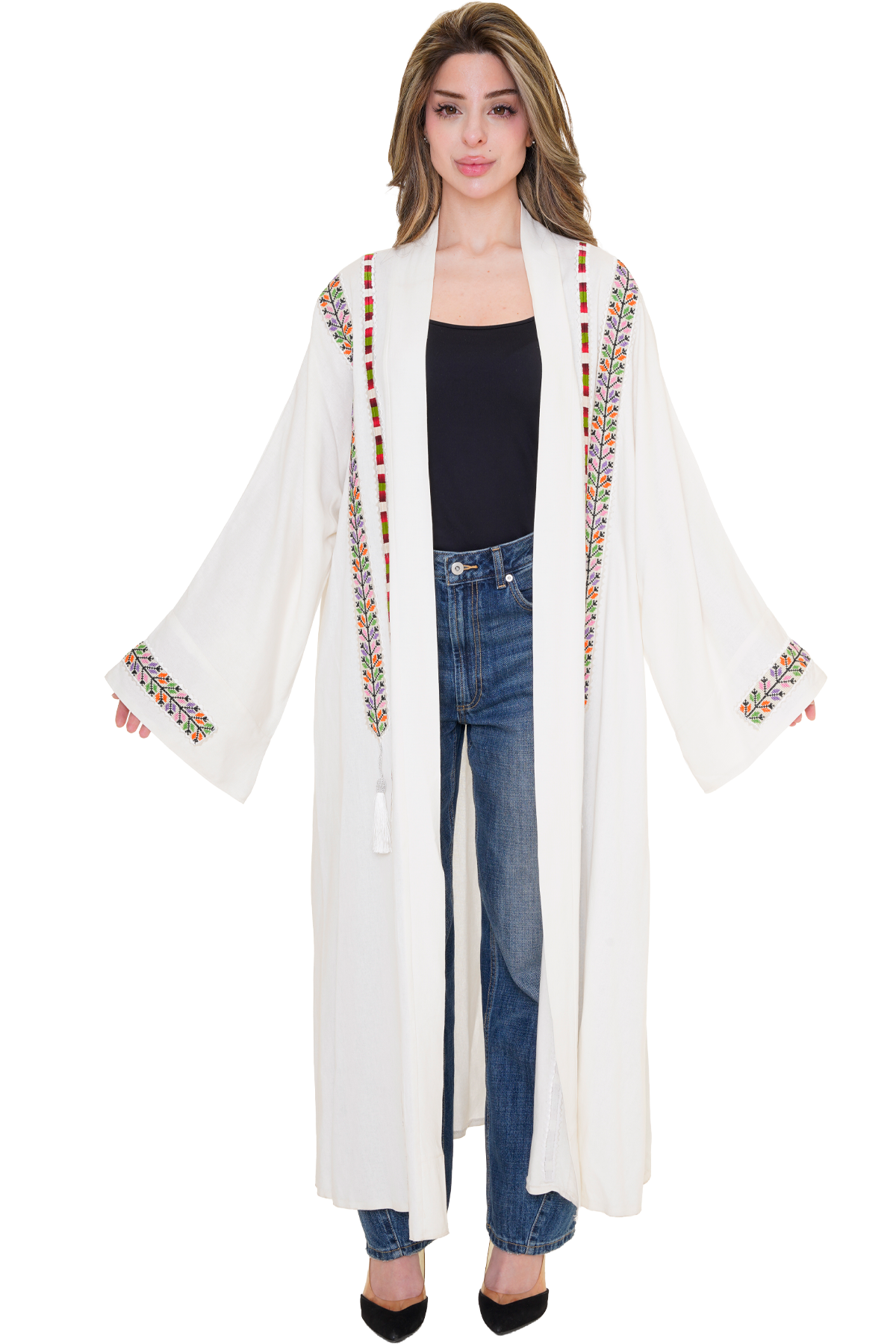 Palestinian Linen Manajel Bisht