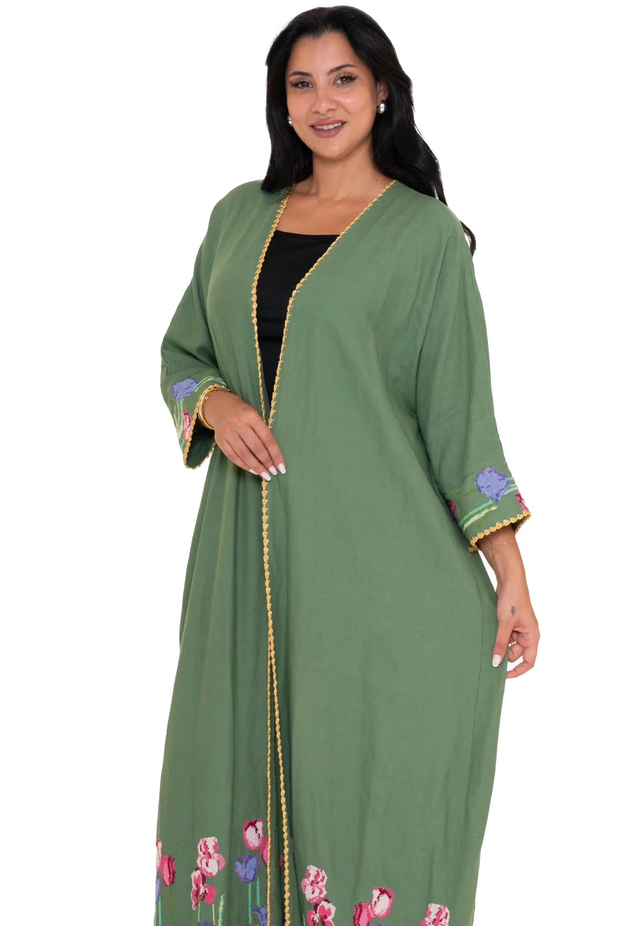 Linen Hand-Embroidered Bisht