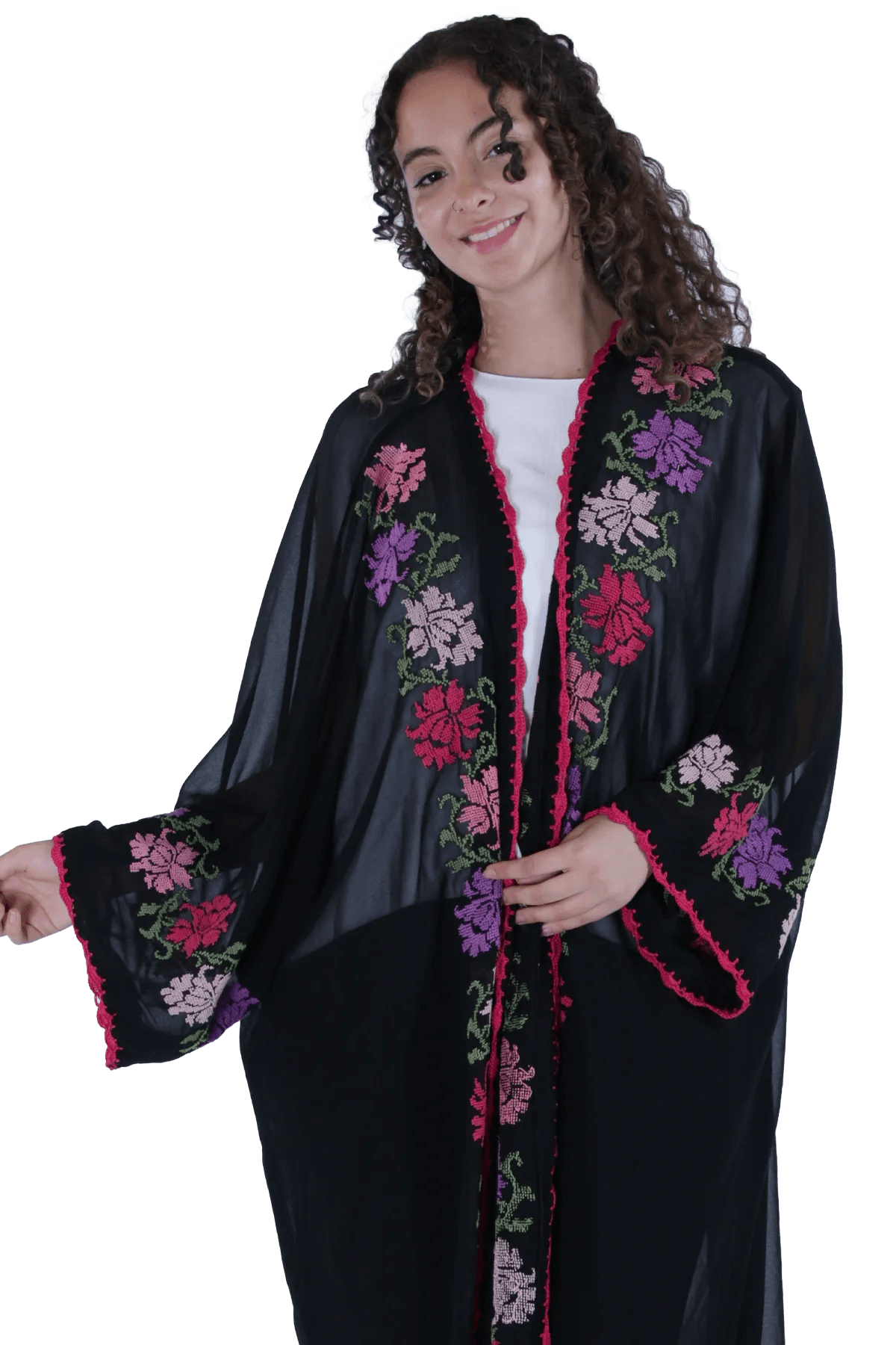 Hand-embroidered bisht