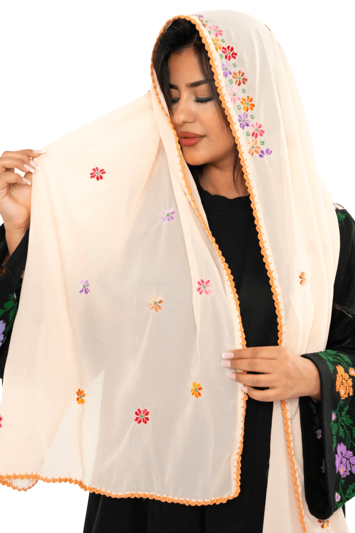 Head Hand-Stitched shawl