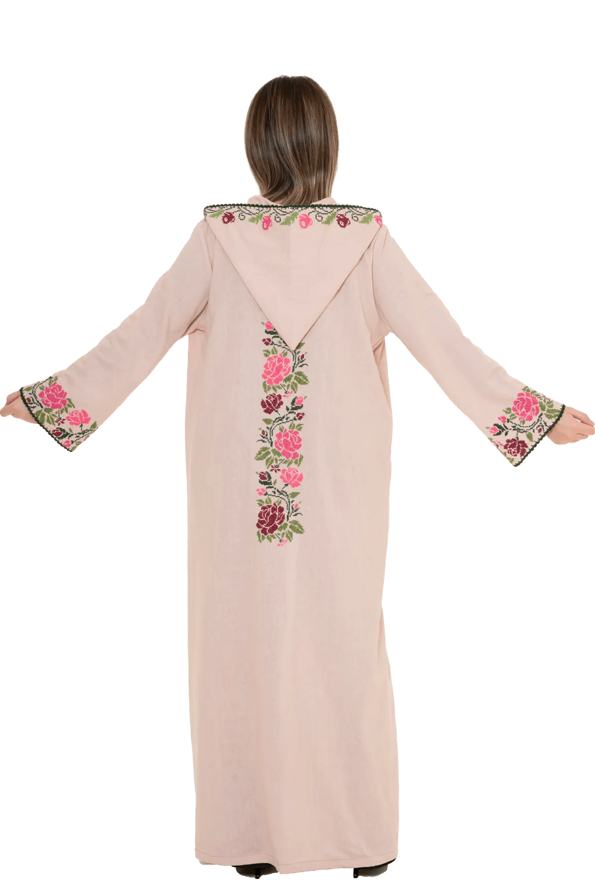 Hand embroidered Hoodie Bisht