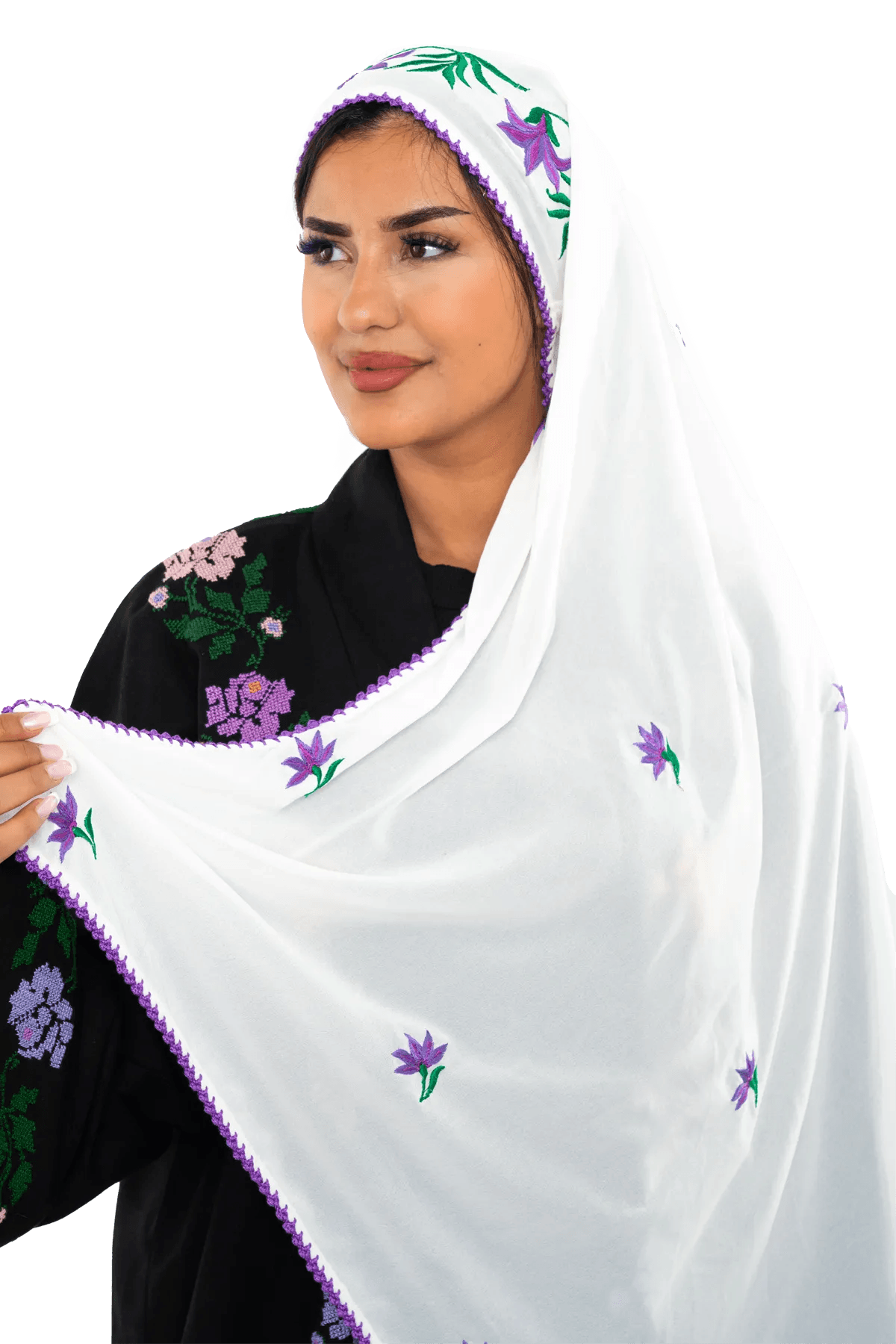Head blue shawl