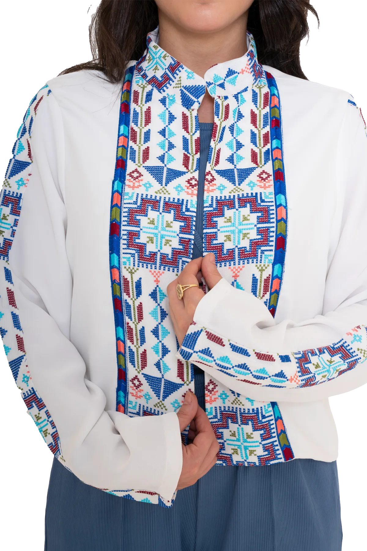 Palestinian White Blazer