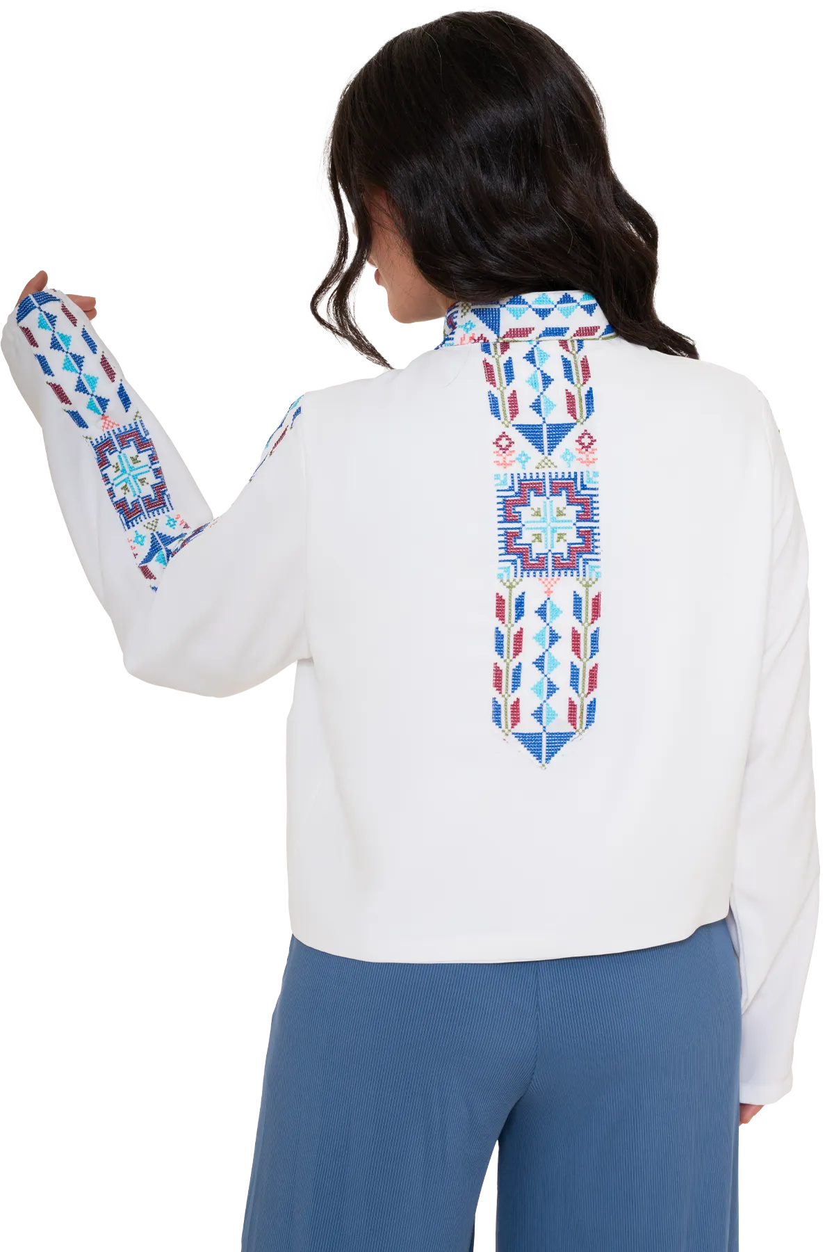 Palestinian White Blazer