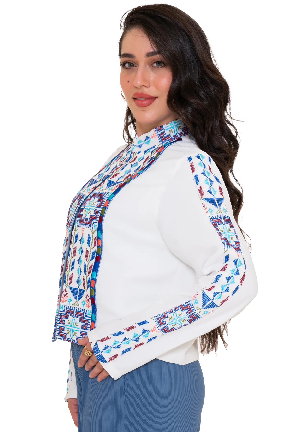 Palestinian White Blazer