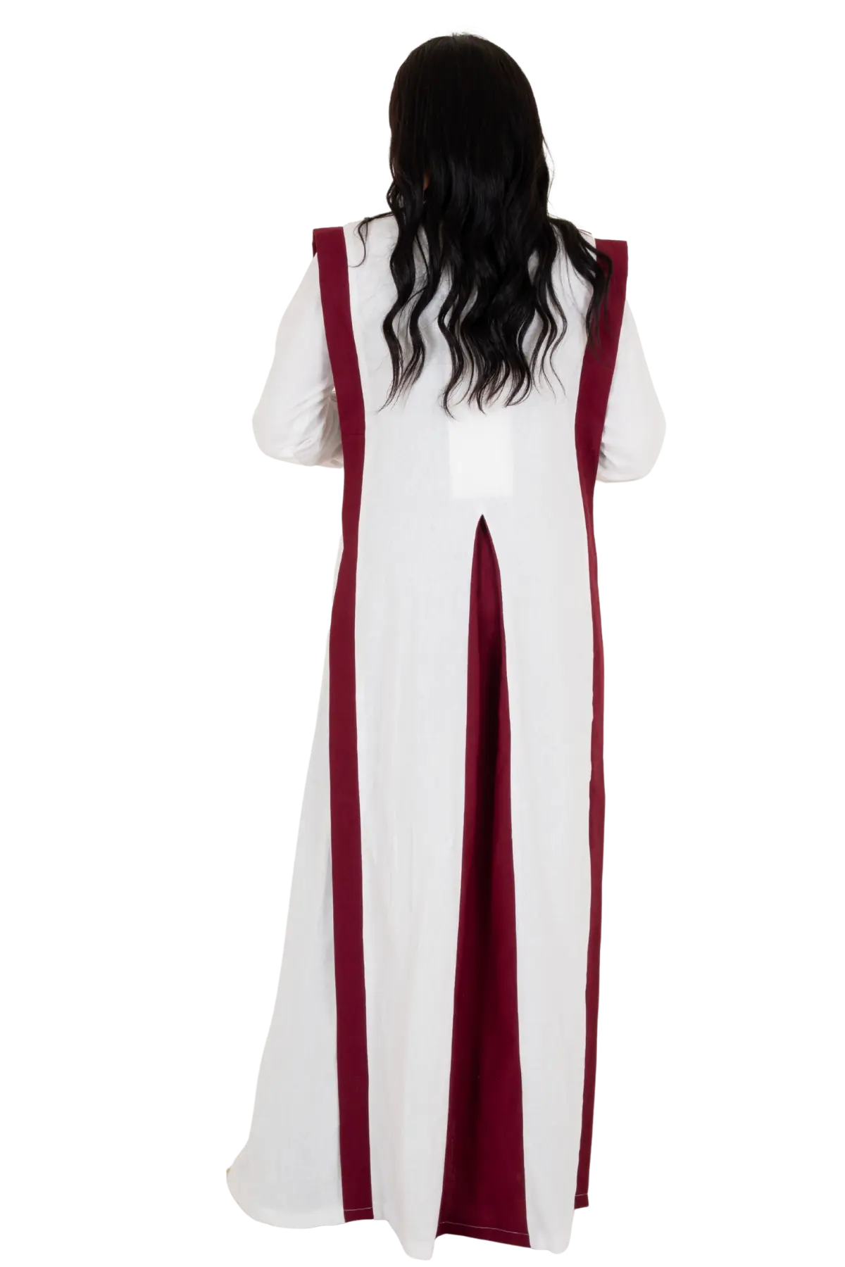 Tara-embroidered Linen Abaya