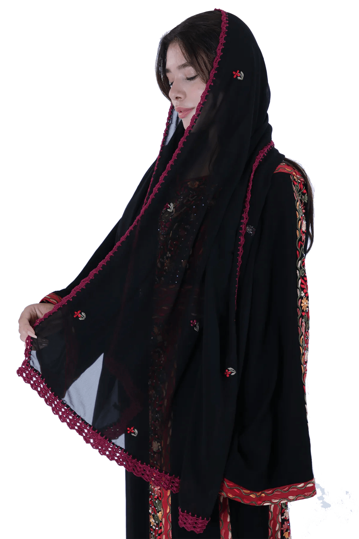 Embroidered shawl