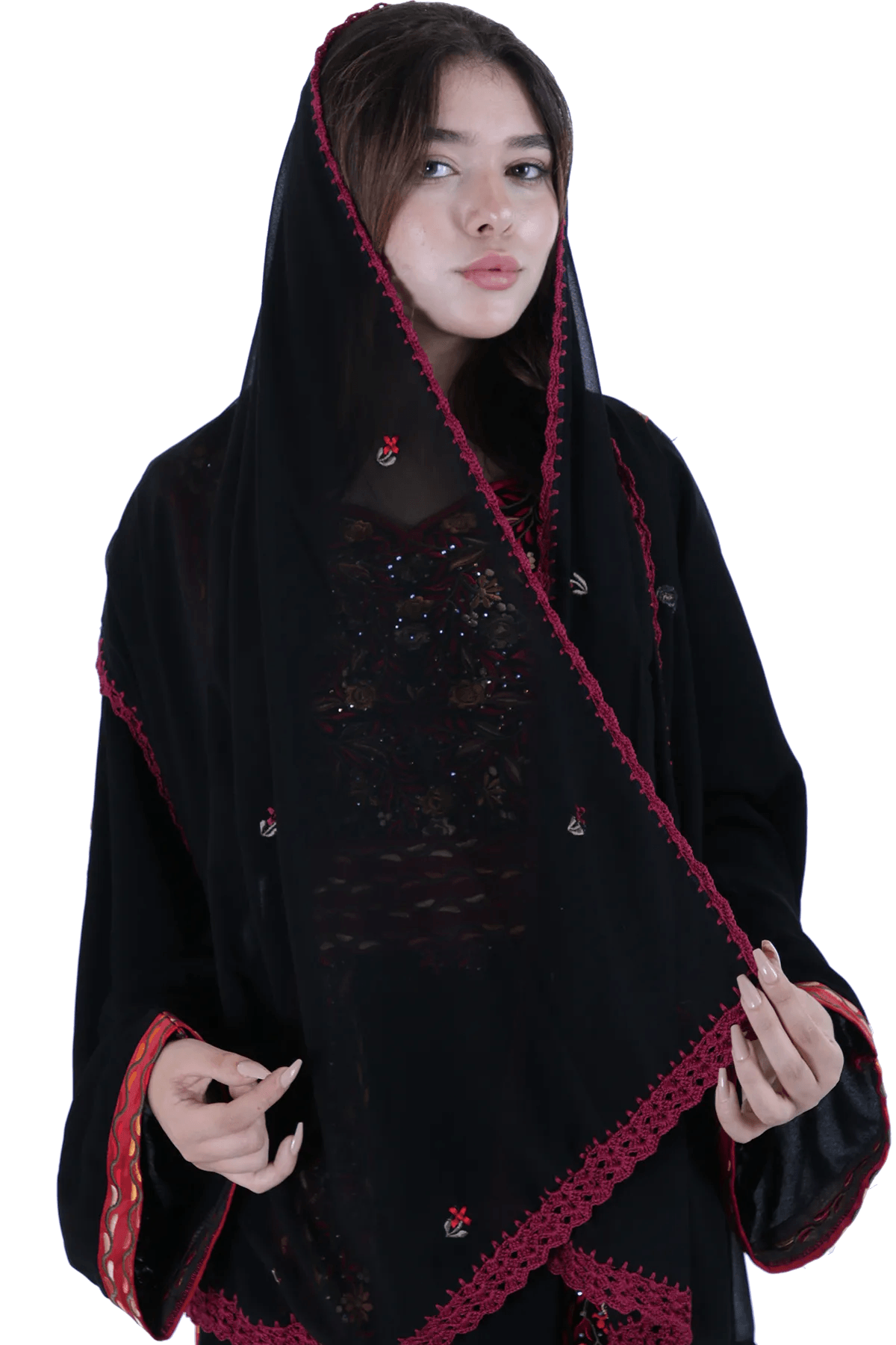 Embroidered shawl
