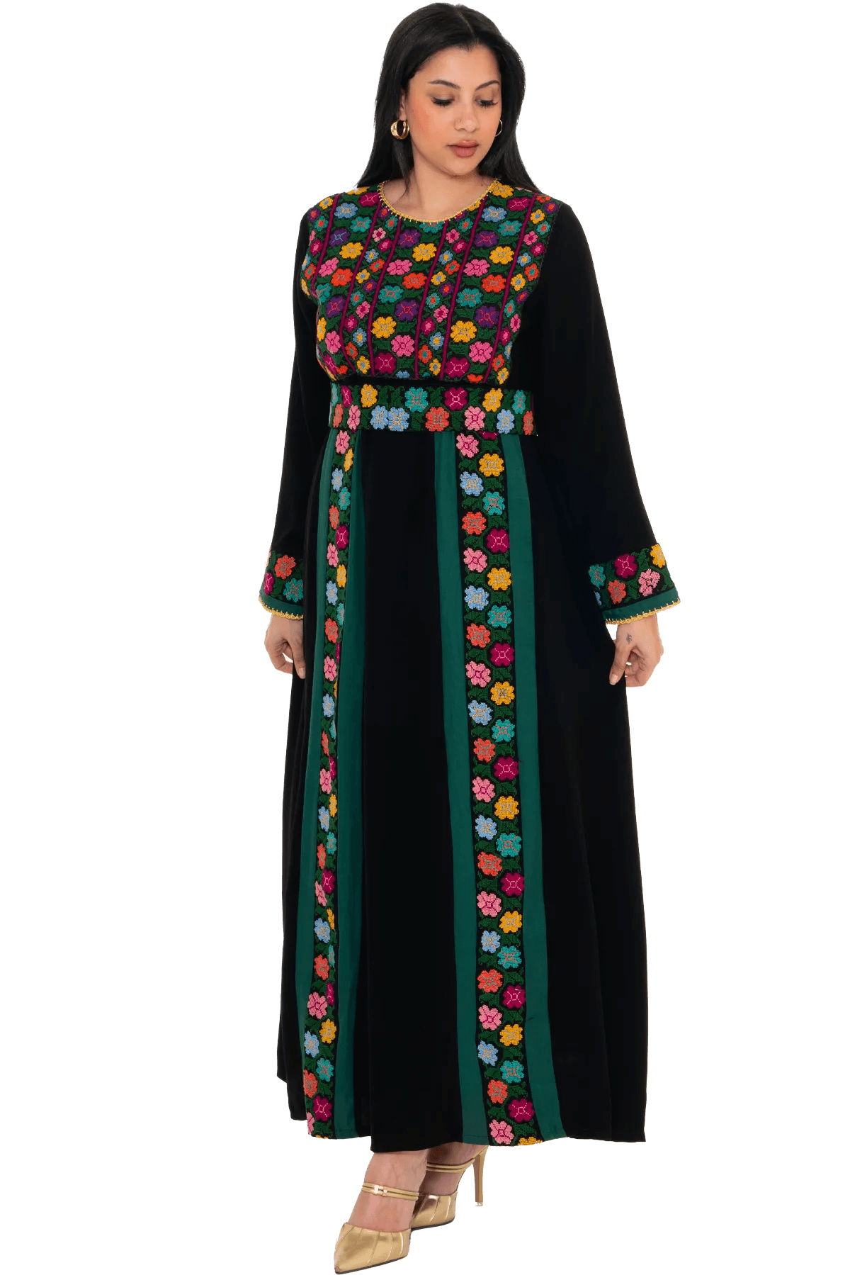 Hand-embroidered Thoub