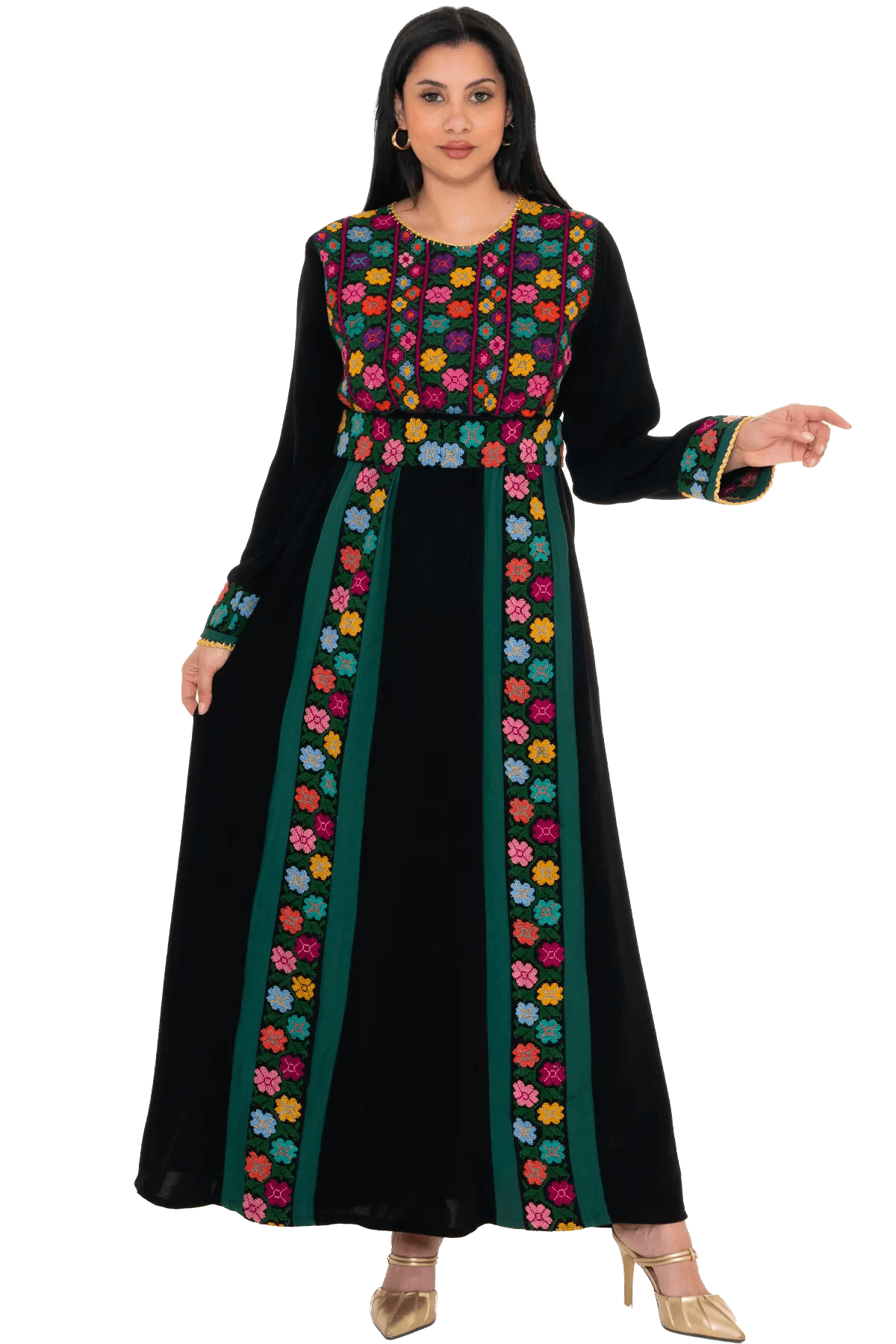 Hand-embroidered Thoub