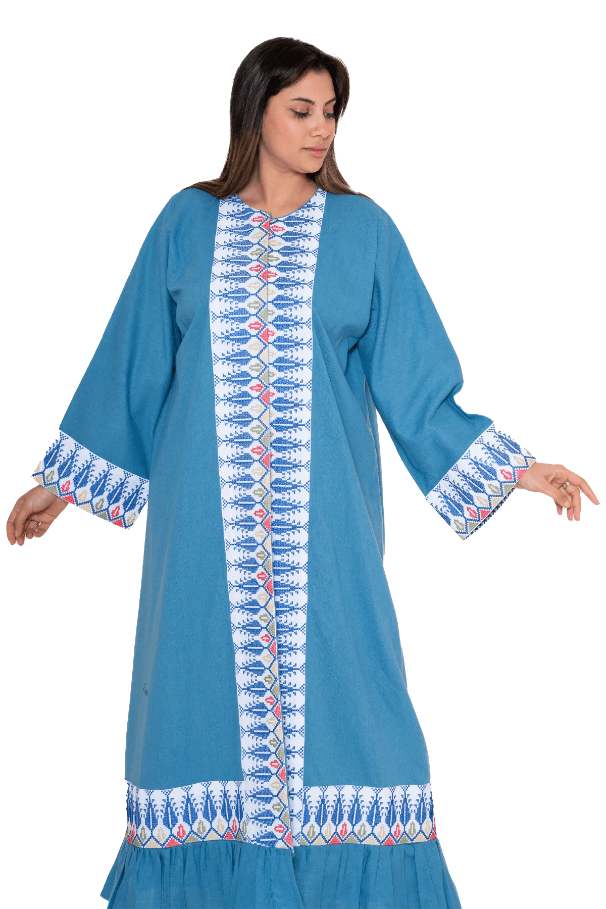 Machine stitched Bisht (%)