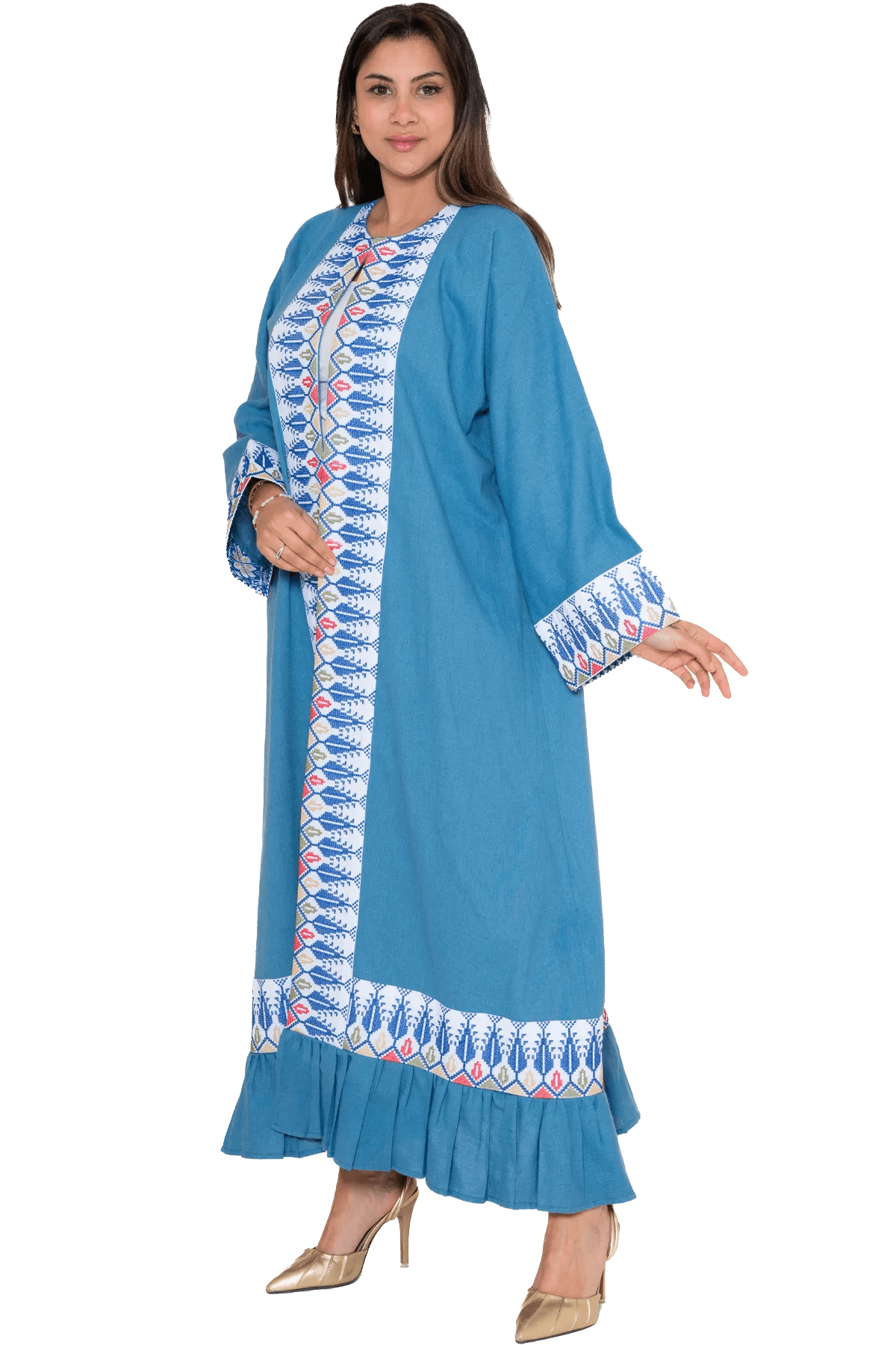 Machine stitched Bisht (%)