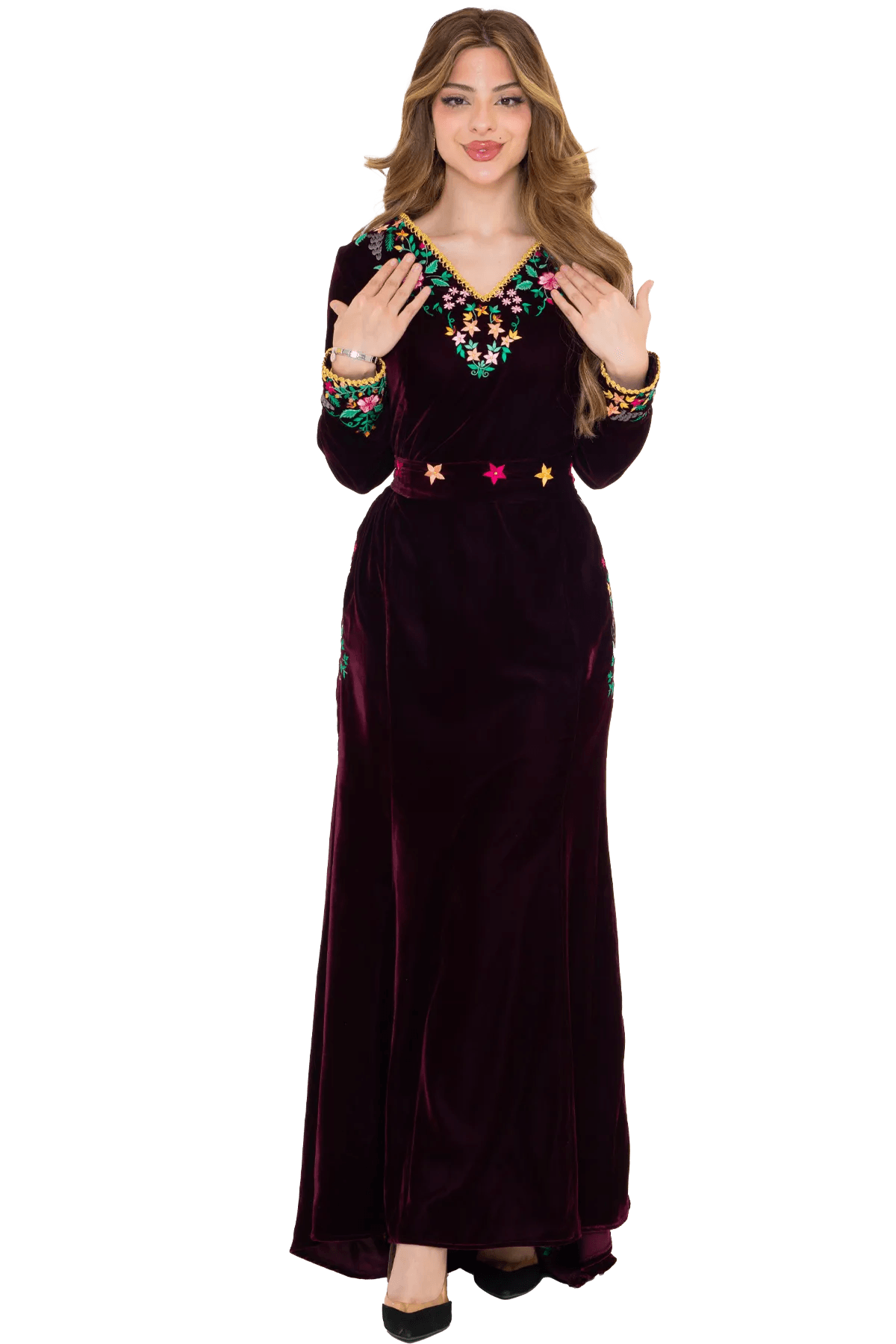 roses velvet dress