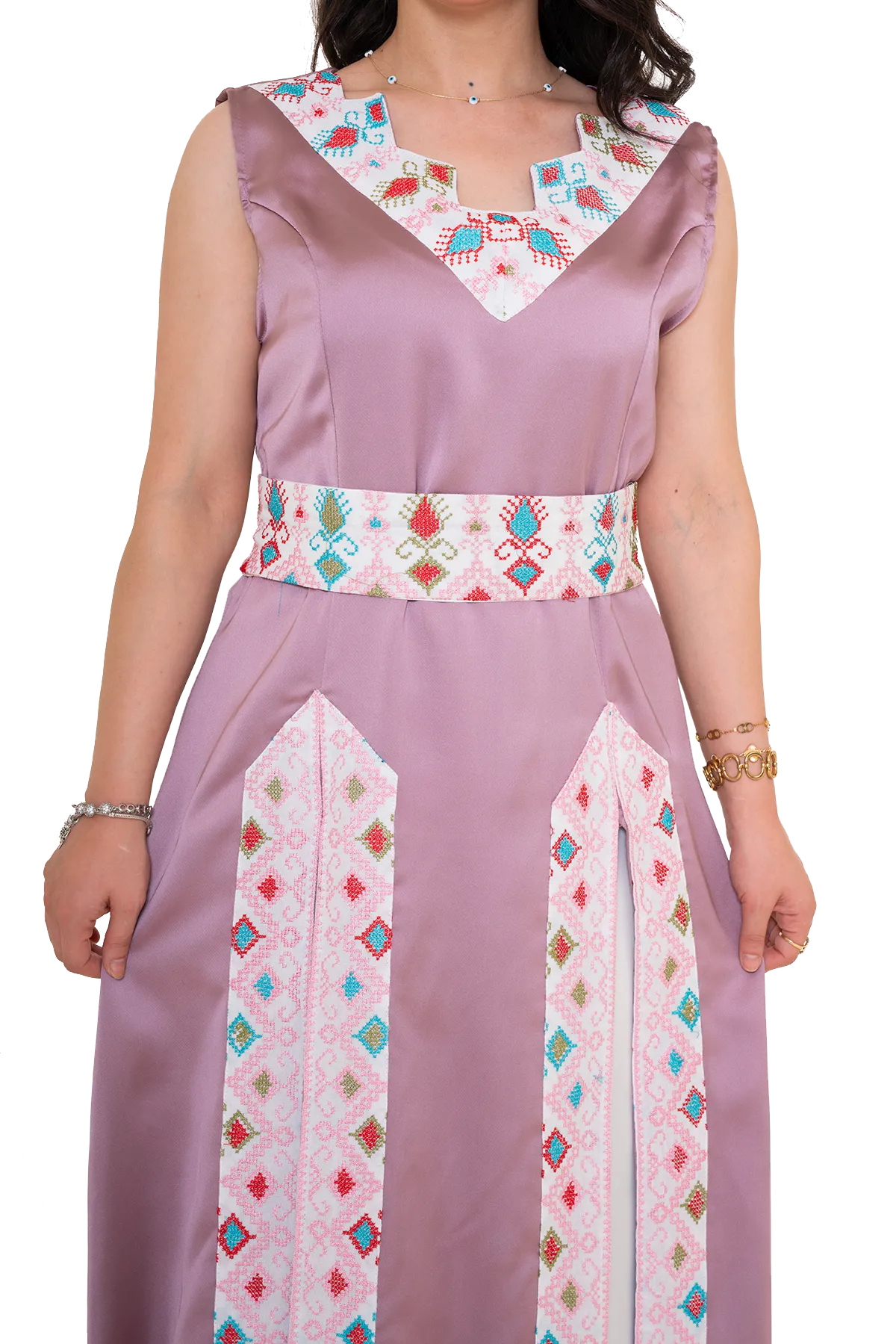 Pink arayes dress