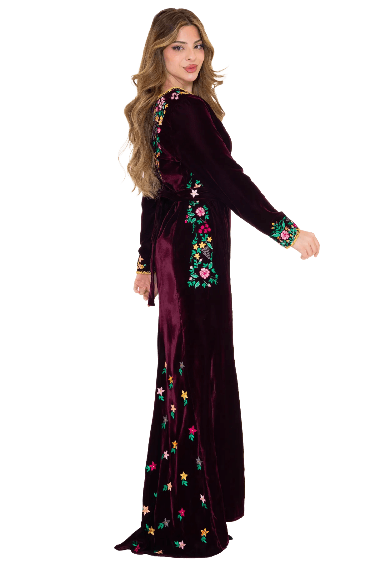 roses velvet dress