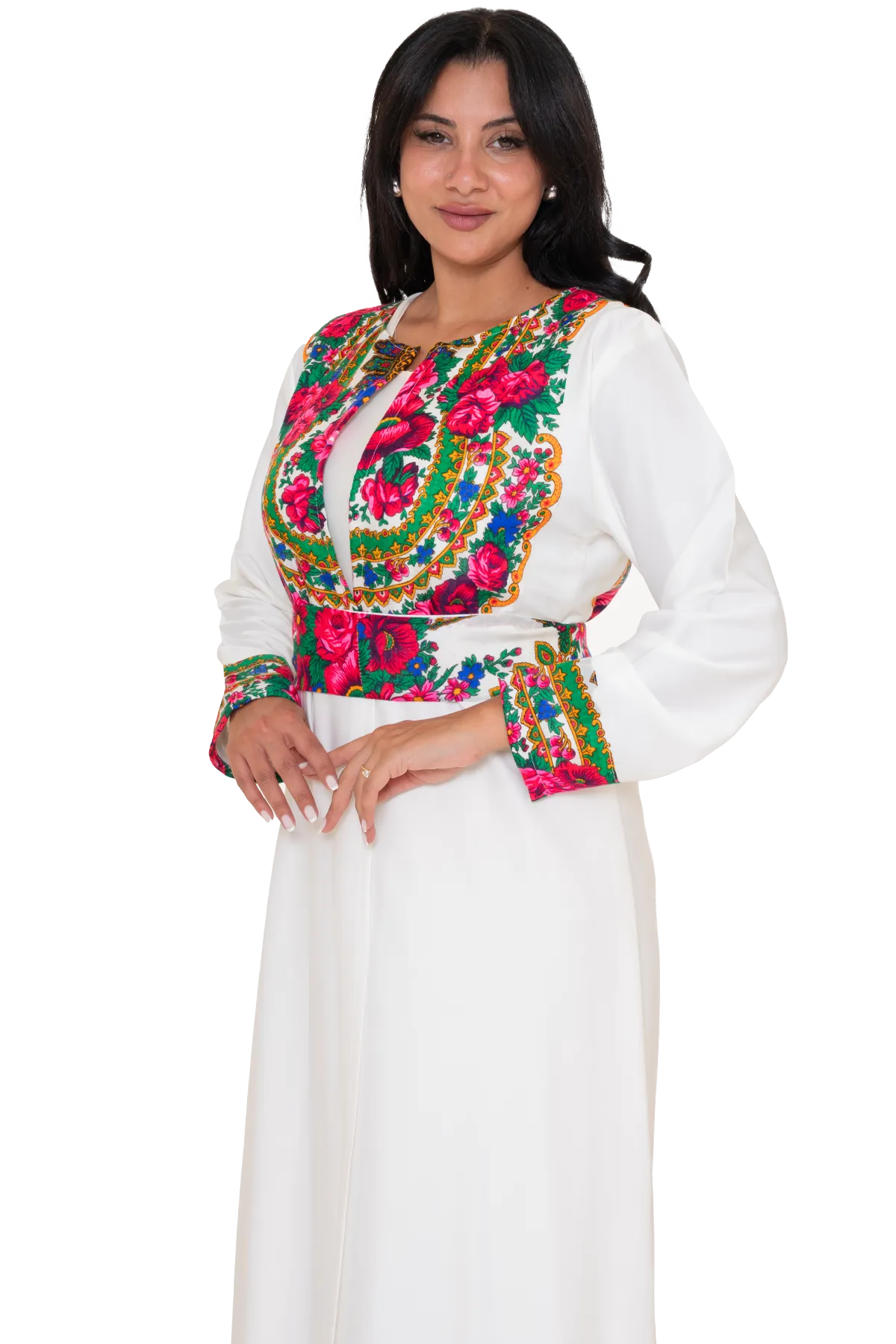 Printed fabric Bisht 2pcs