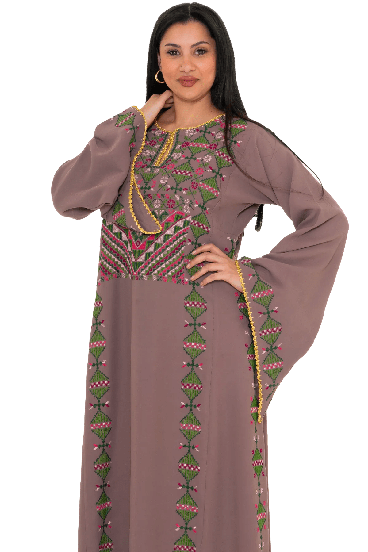 Hand-stitched Pink Thoub