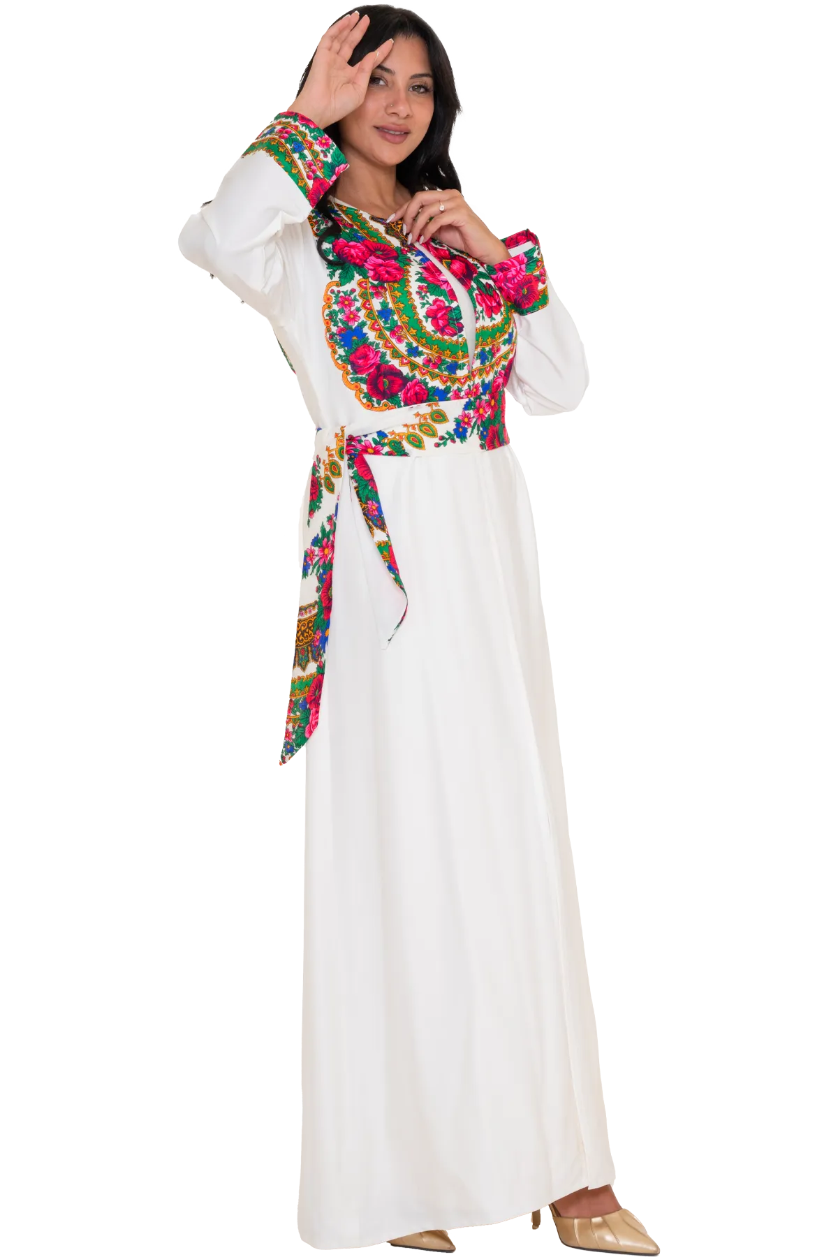 Printed fabric Bisht 2pcs