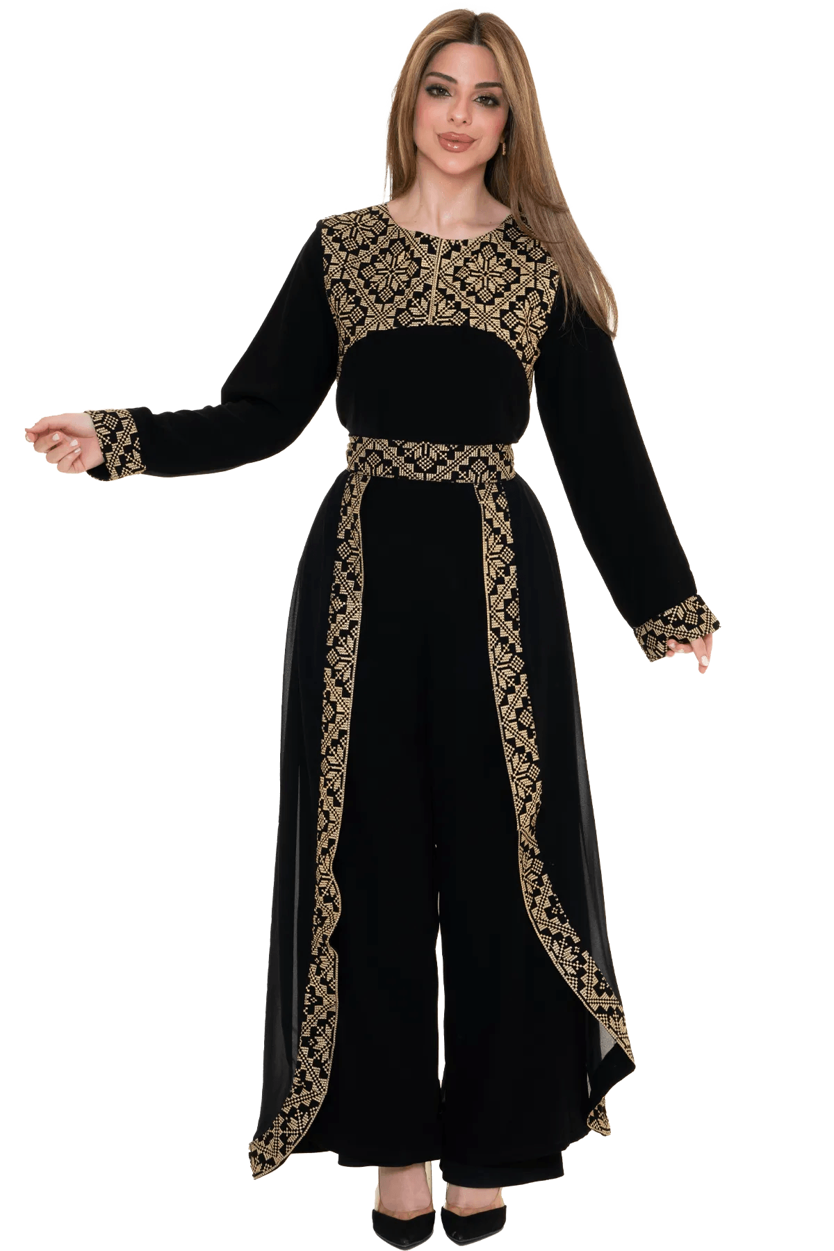 Machine-stitched black Jumpsuit