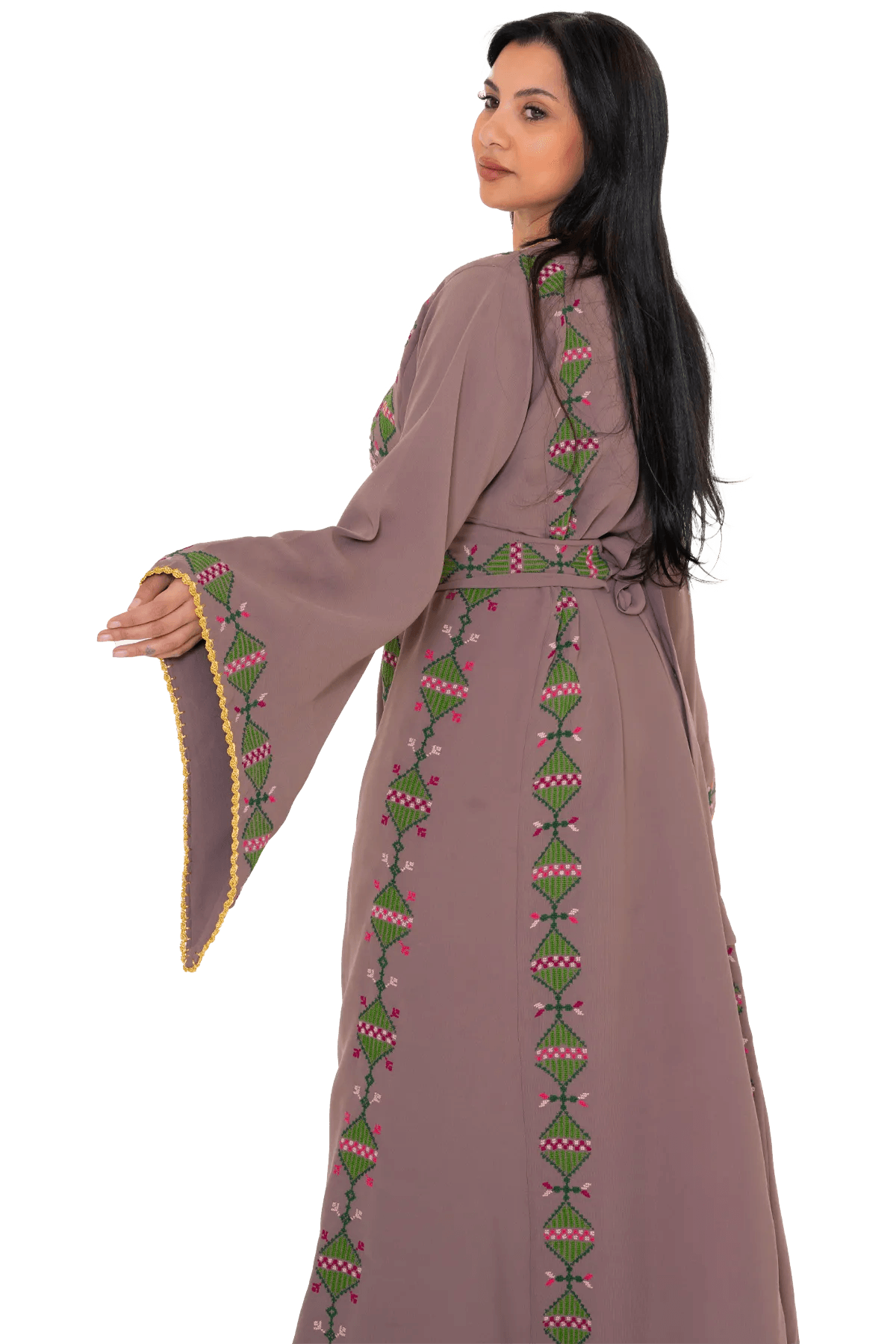 Hand-stitched Pink Thoub