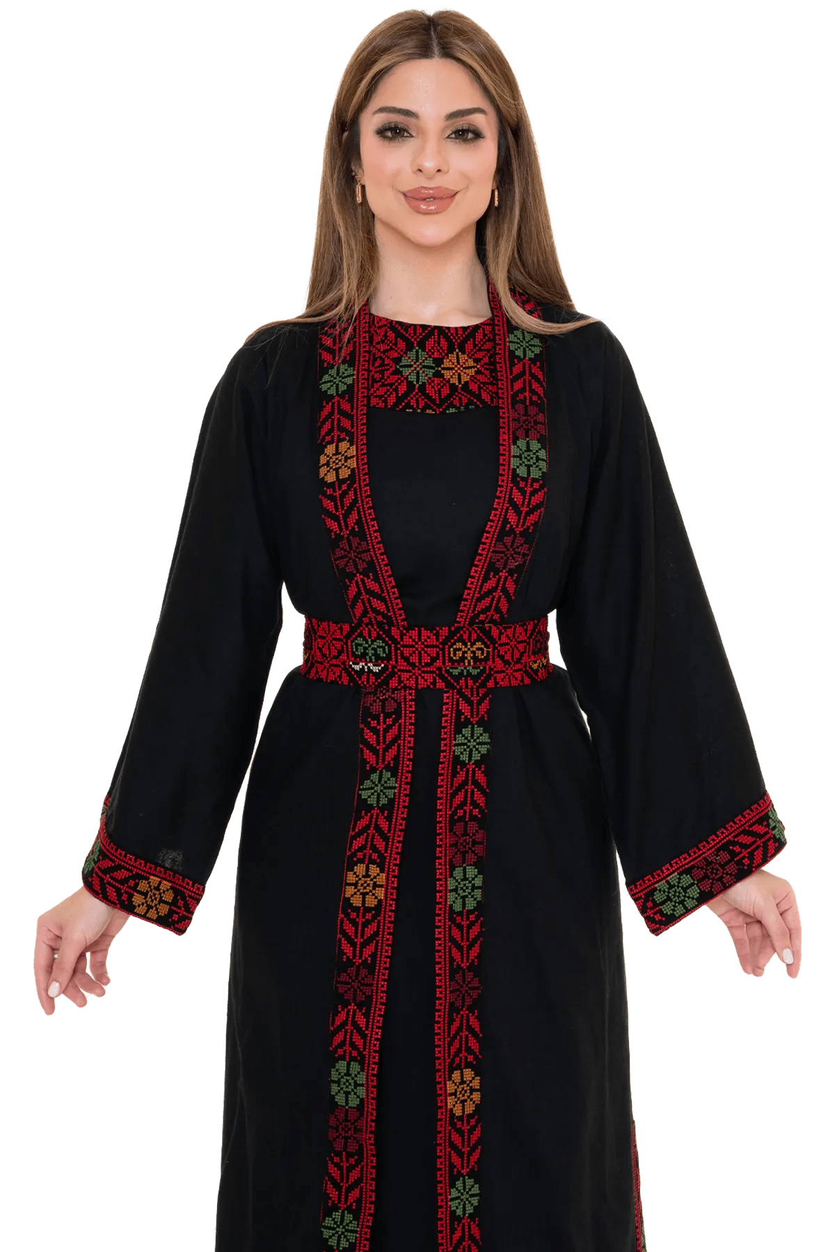 red rose bisht (3pcs)