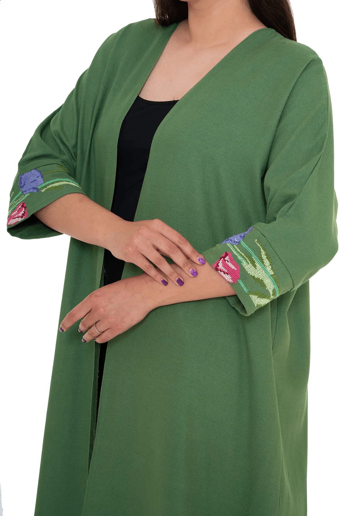 Linen Hand-Embroidered Bisht