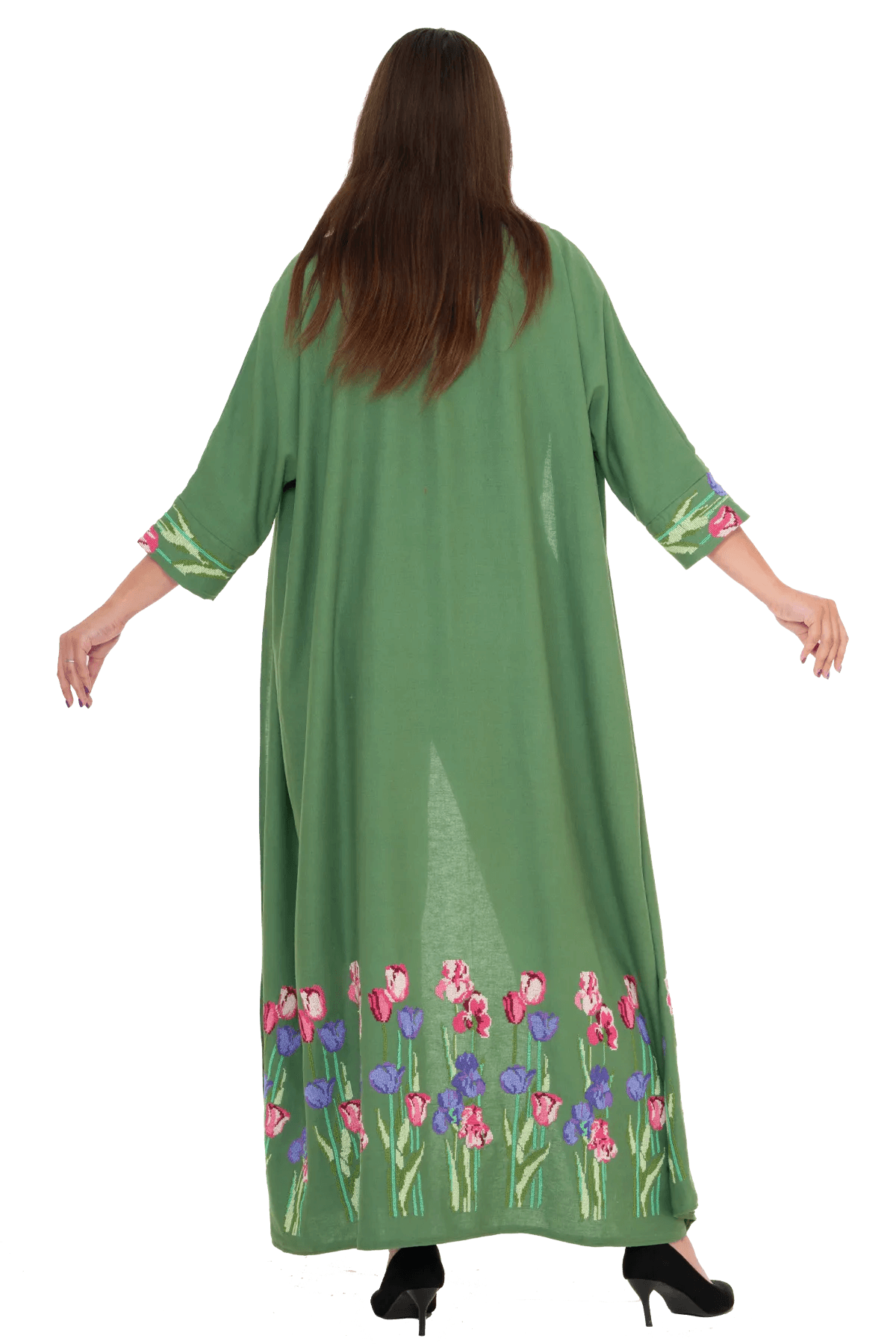 Linen Hand-Embroidered Bisht