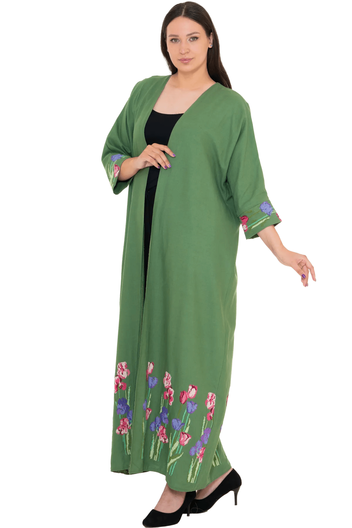 Linen Hand-Embroidered Bisht