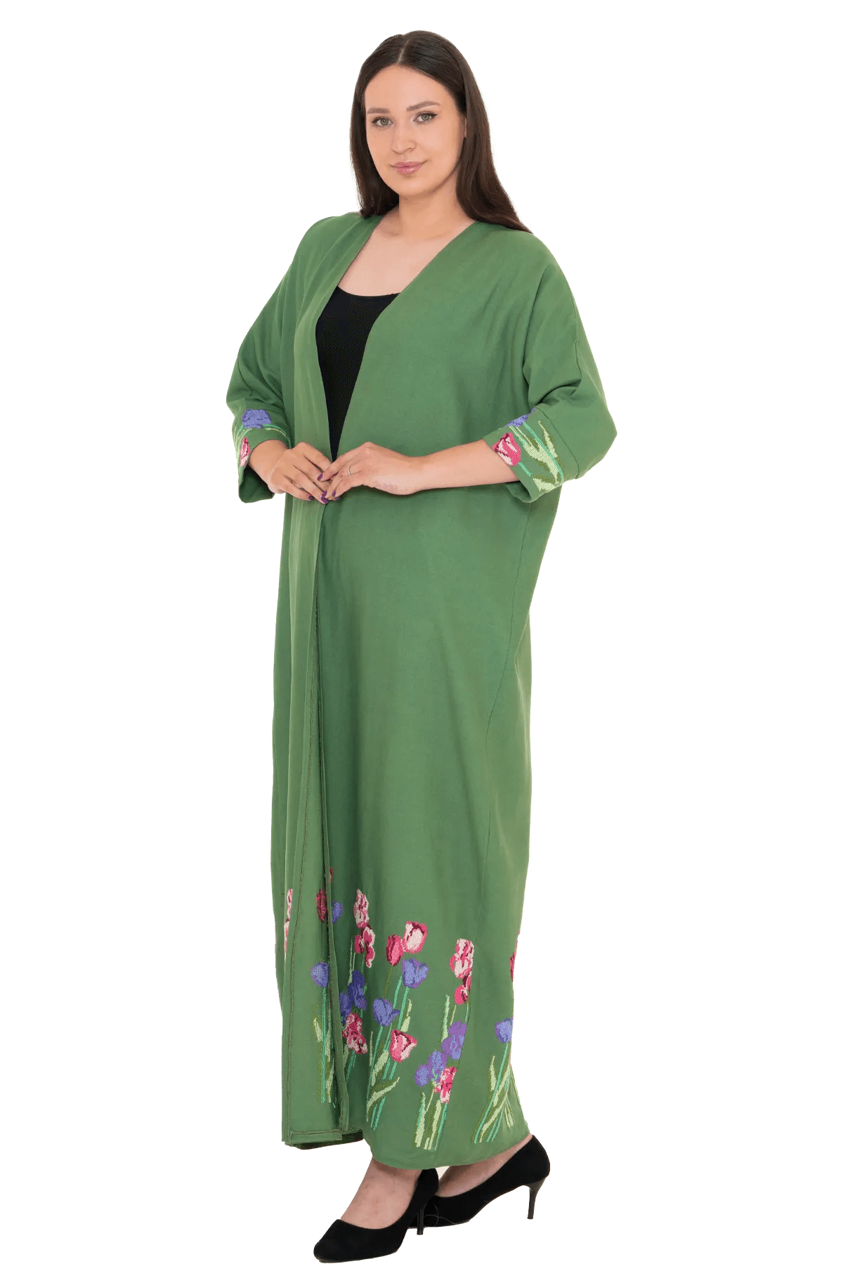 Linen Hand-Embroidered Bisht
