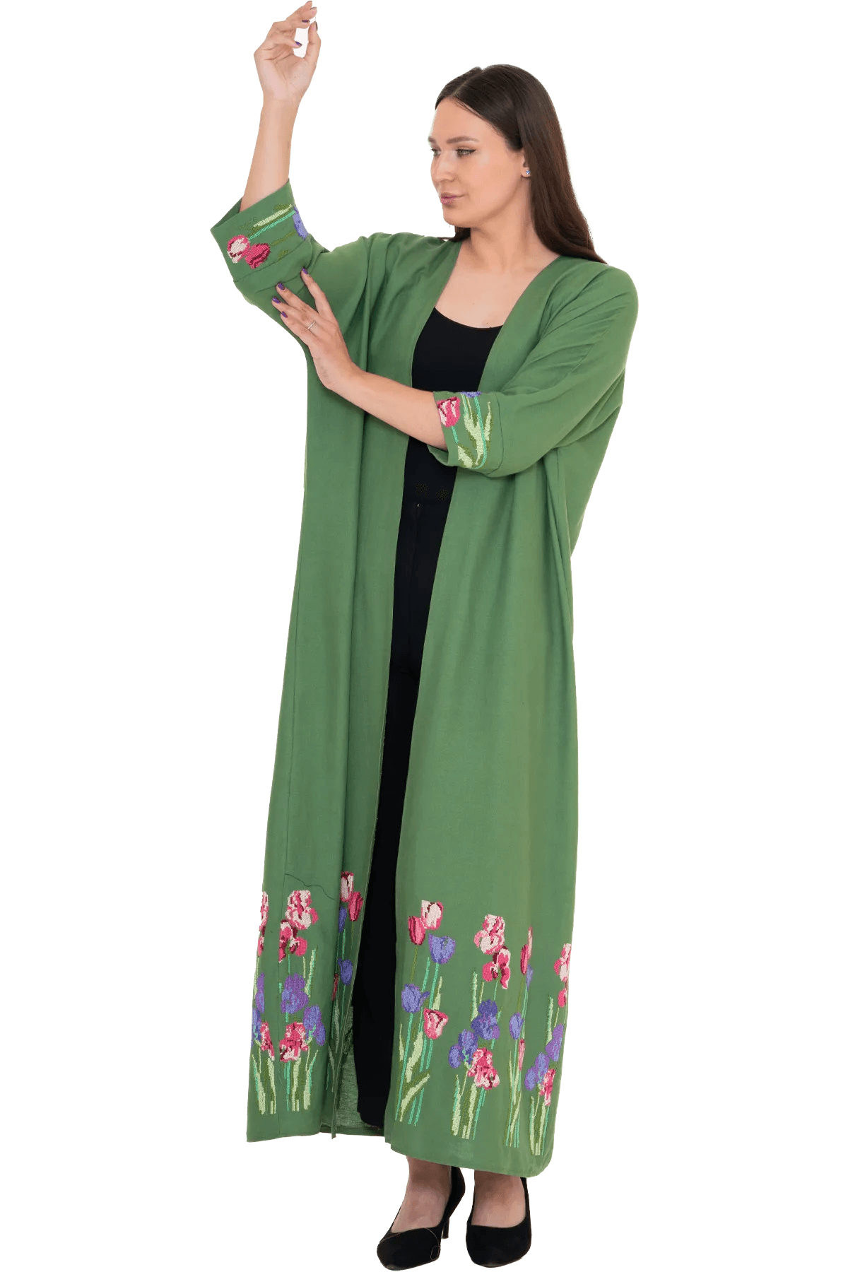 Linen Hand-Embroidered Bisht