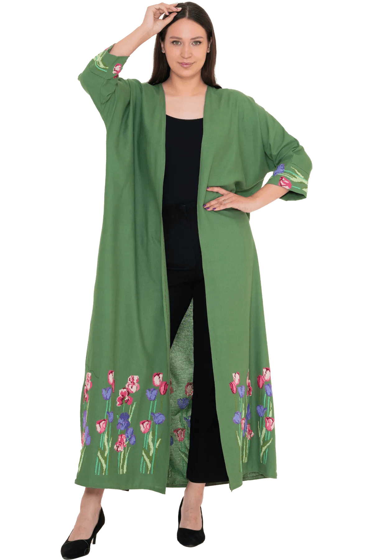 Linen Hand-Embroidered Bisht