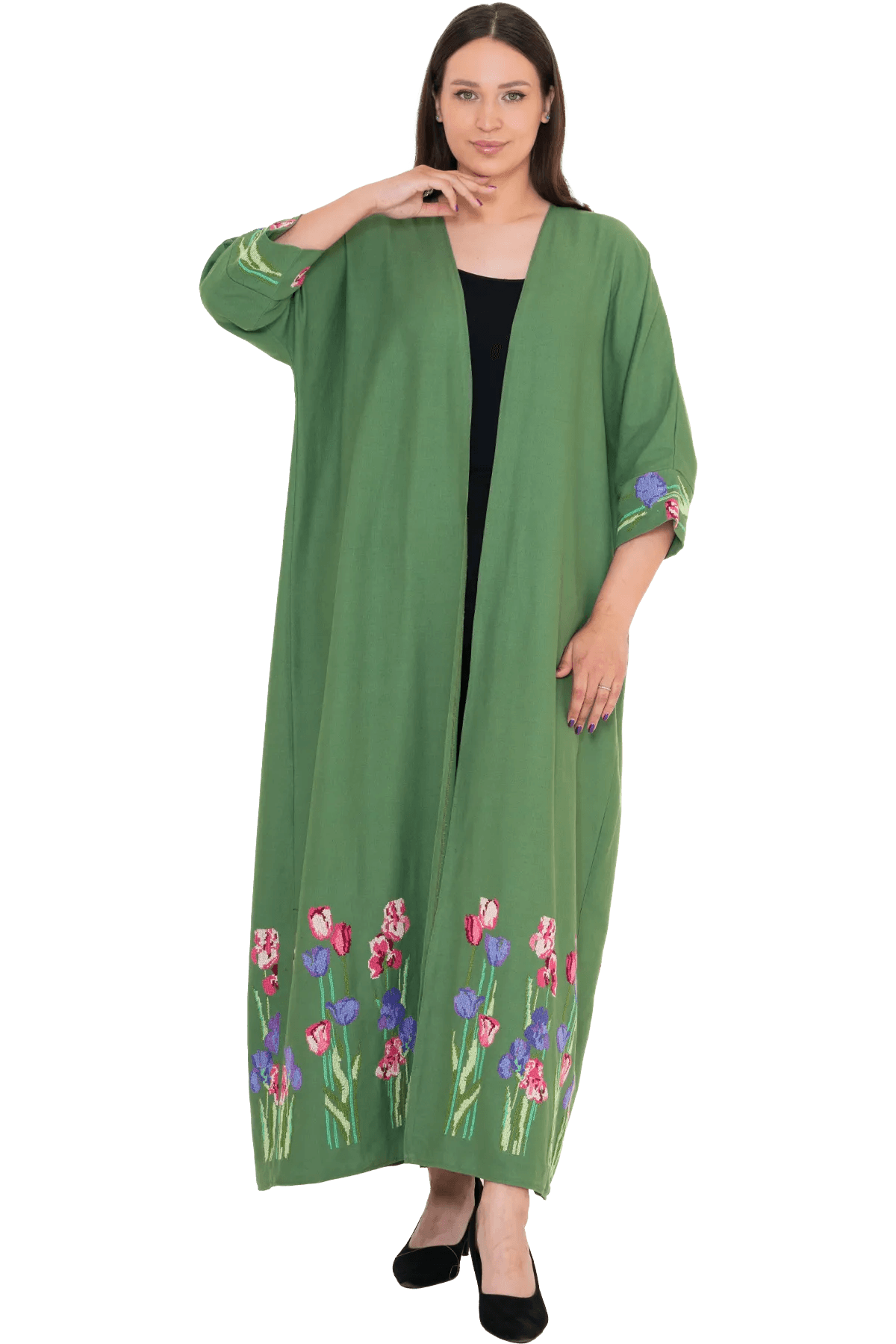Linen Hand-Embroidered Bisht