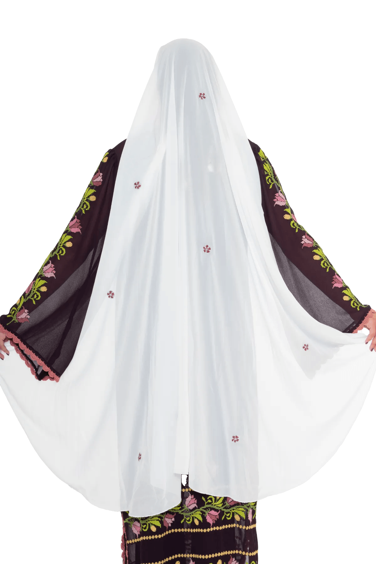 Hand embroidered head shawl