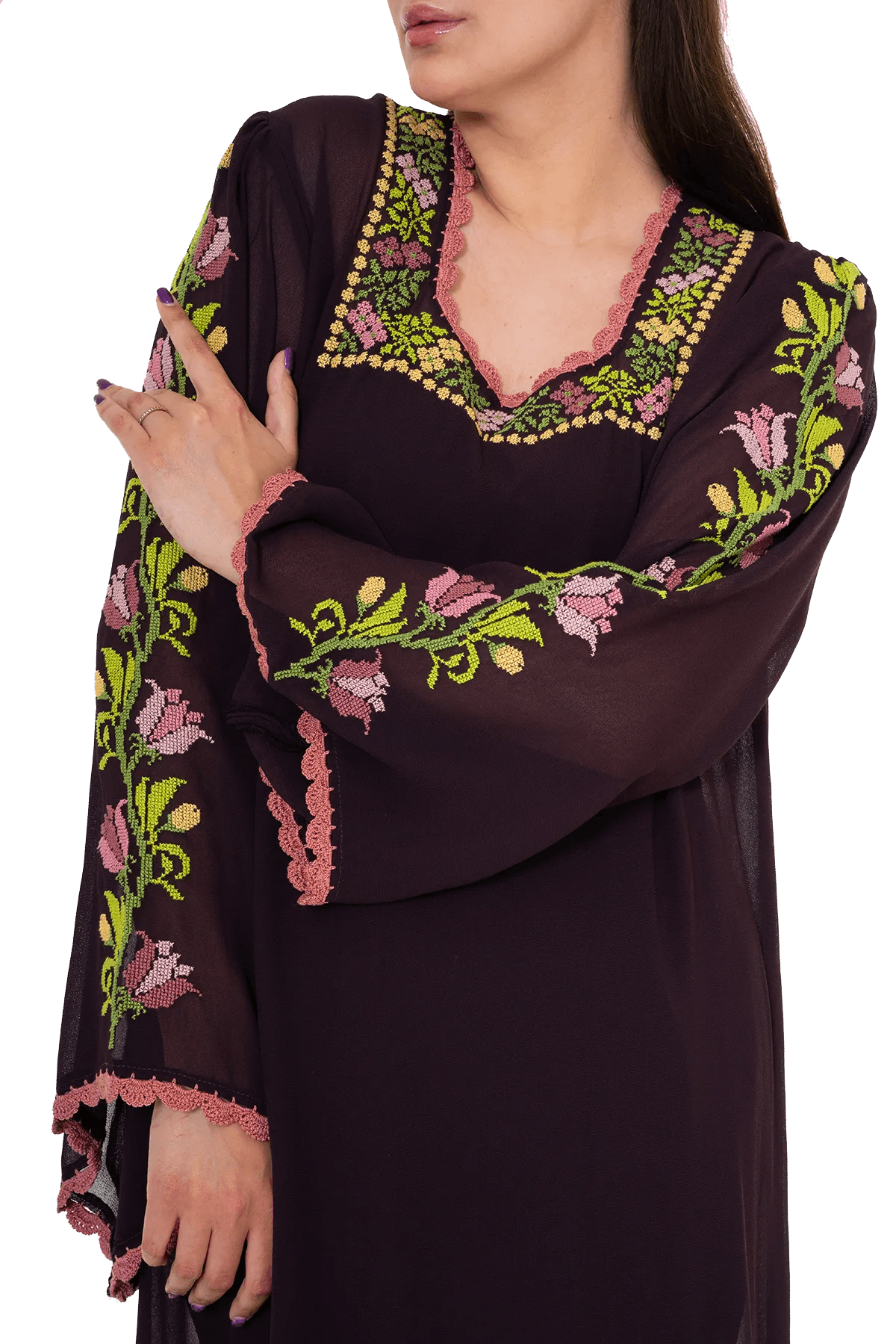 Hand-embroidered Chiffon