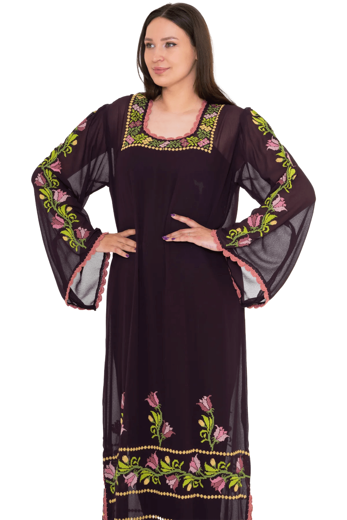 Hand-embroidered Chiffon