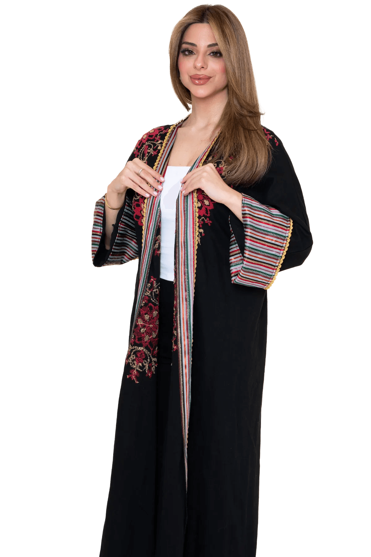 Hand embroidered Bisht with Saya