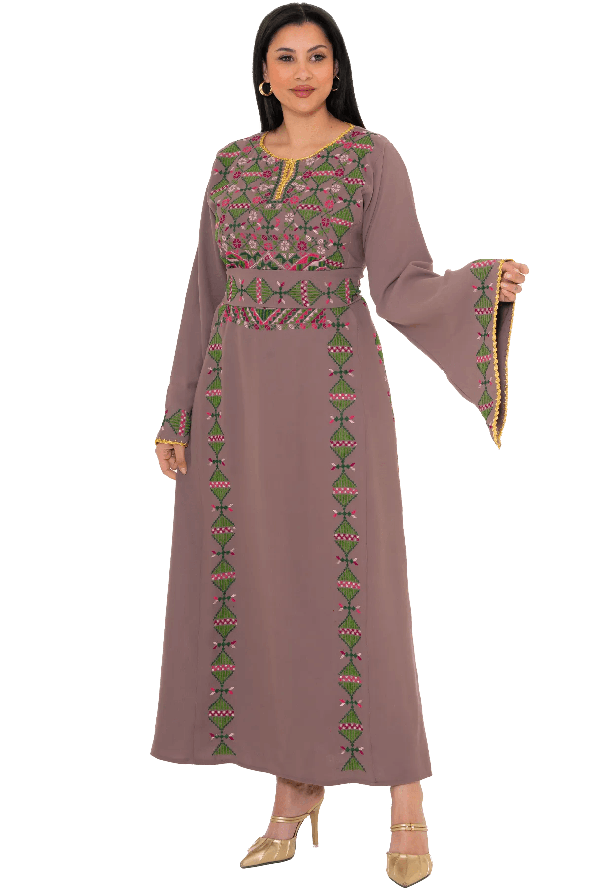 Hand-stitched Pink Thoub