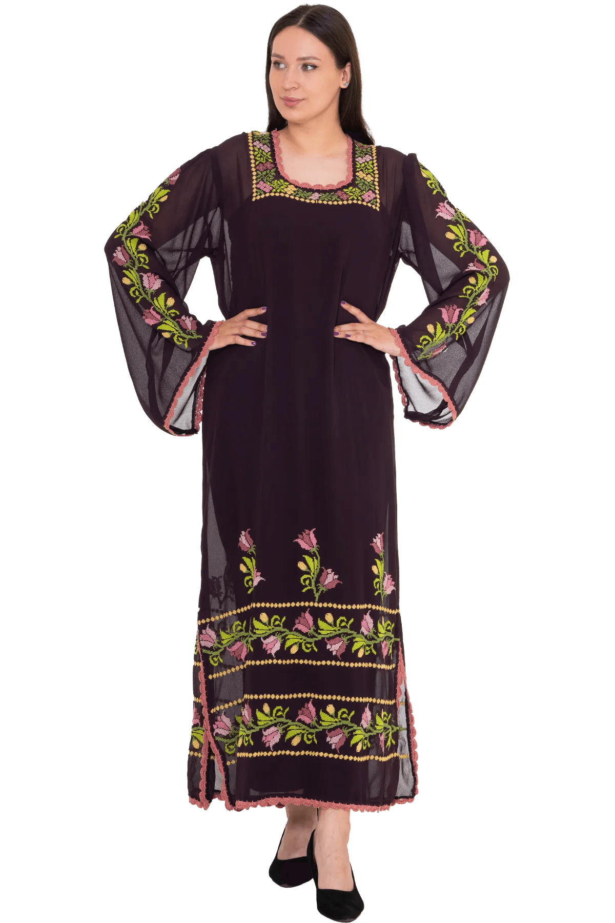 Hand-embroidered Chiffon
