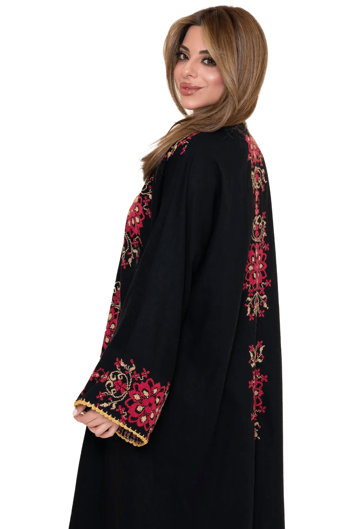 Hand embroidered Bisht with Saya