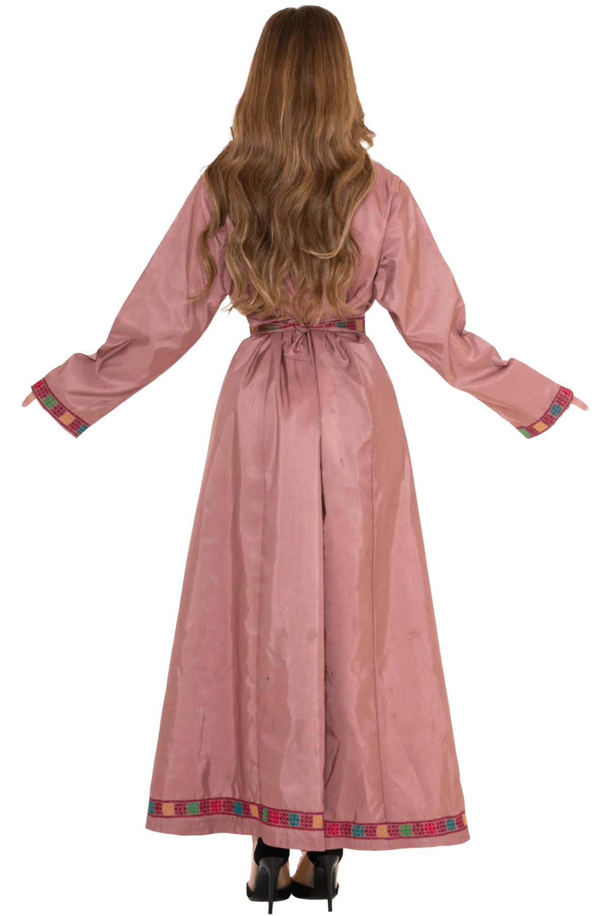 Hand-stitched pink Tafta Thoub