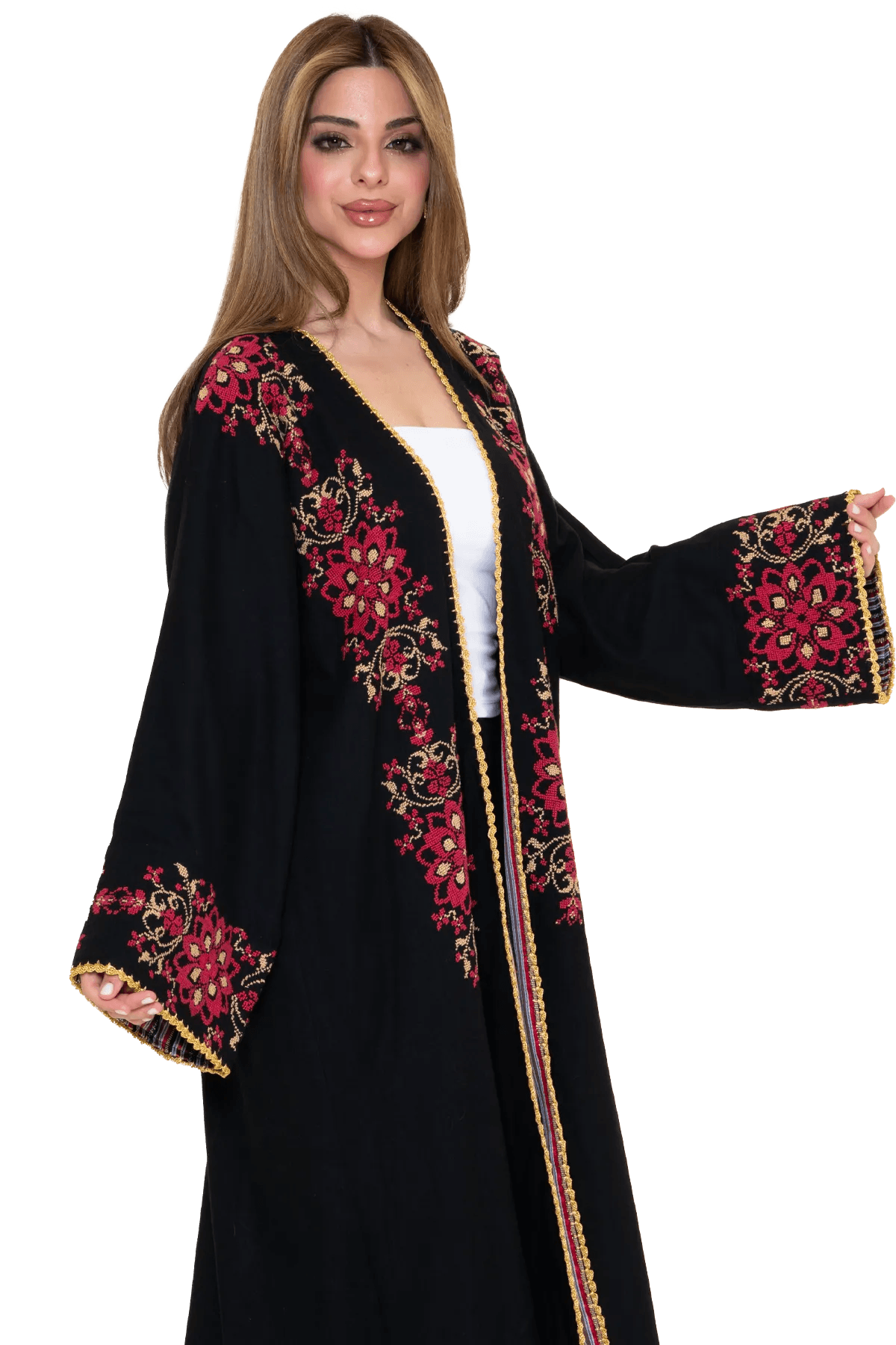 Hand embroidered Bisht with Saya