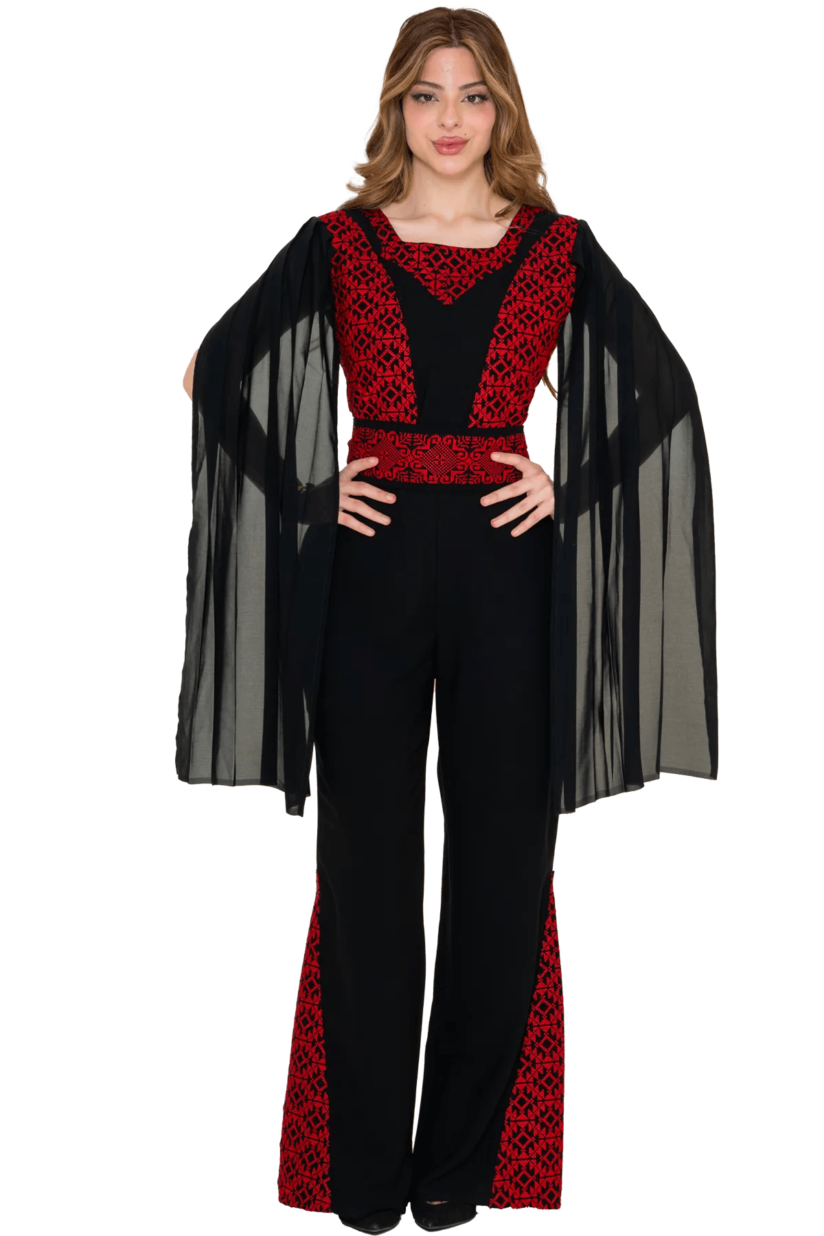 Machine-stitched black Jumpsuit