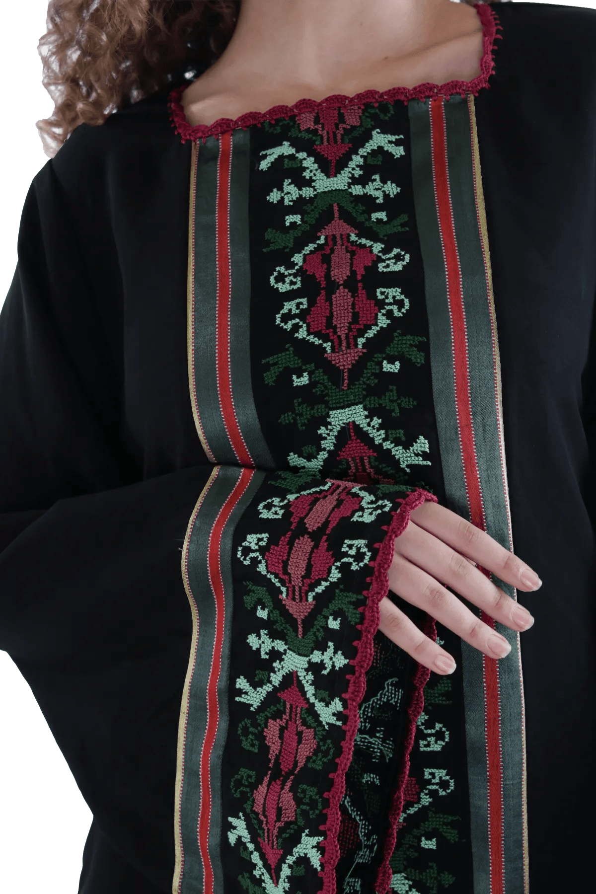 Hand embroidered Thoub