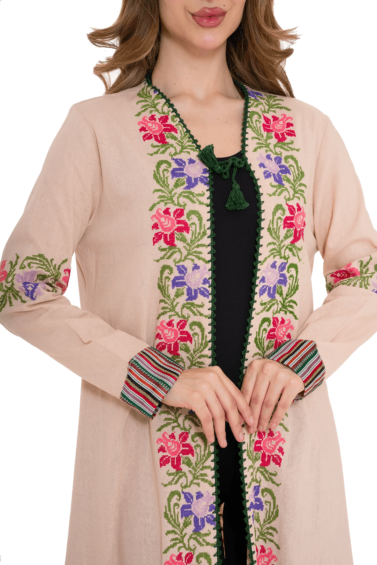 Beige bisht with Saya Hand-stitched