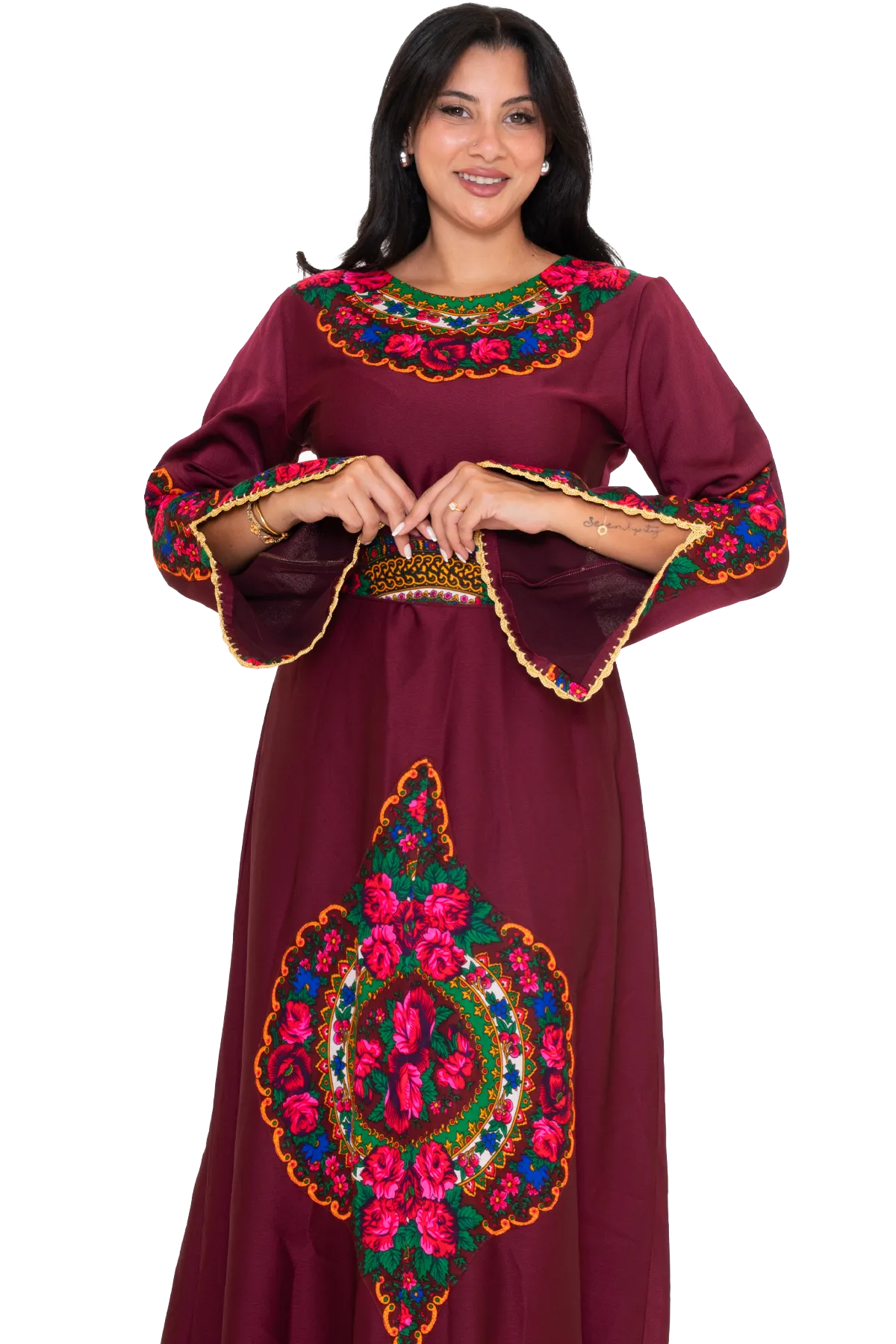 Printed fabric dress