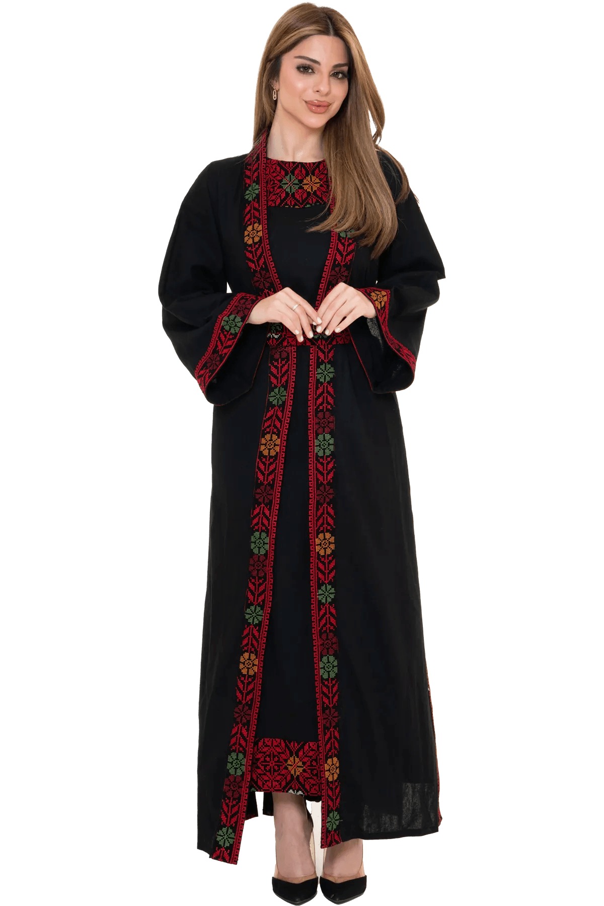 red rose bisht (3pcs)