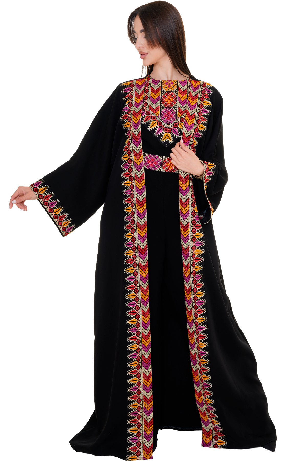Machine stitched Bisht 2Pcs